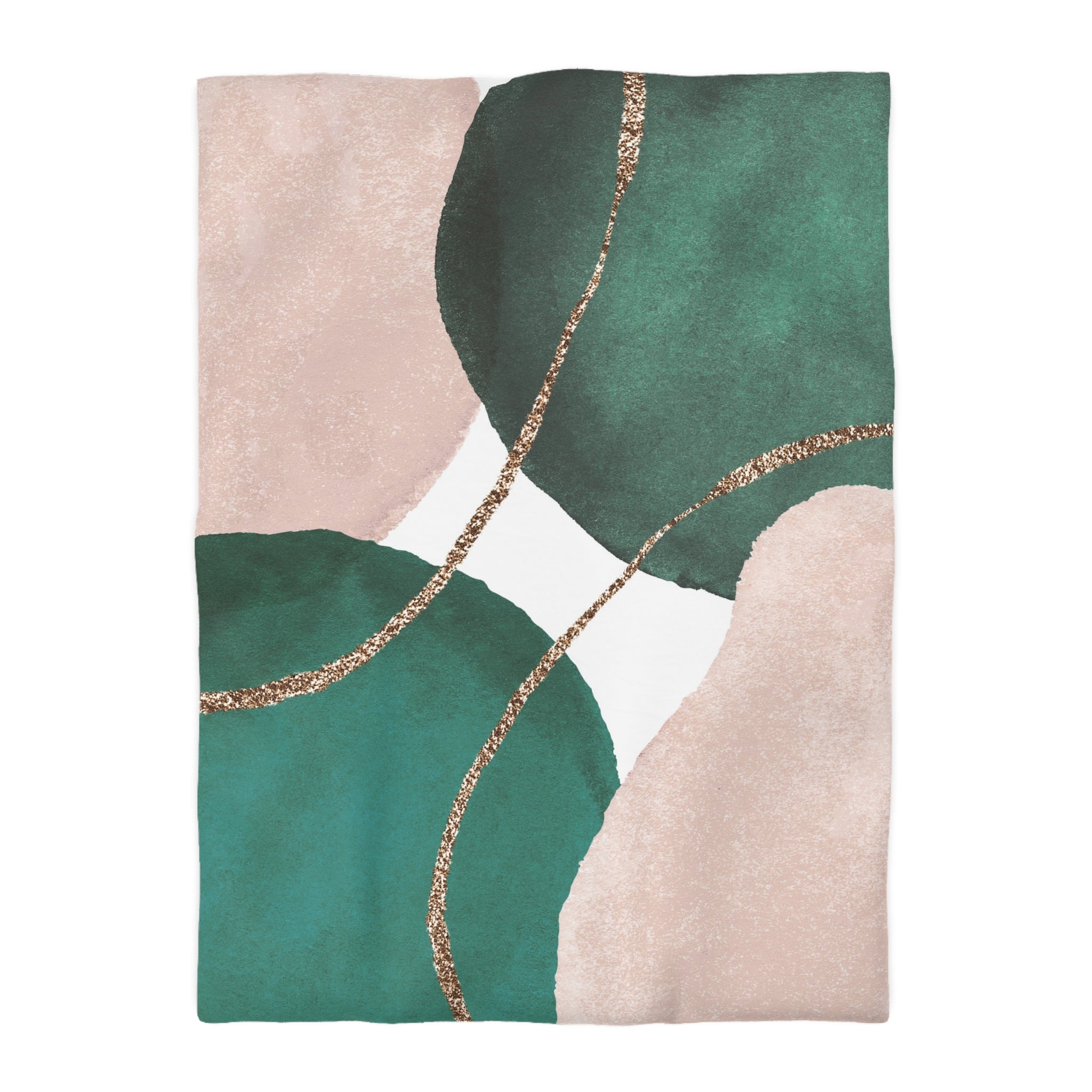 Abstract Watercolor Duvet, Pillow Cover | Green Blush Pink Bedroom Decor