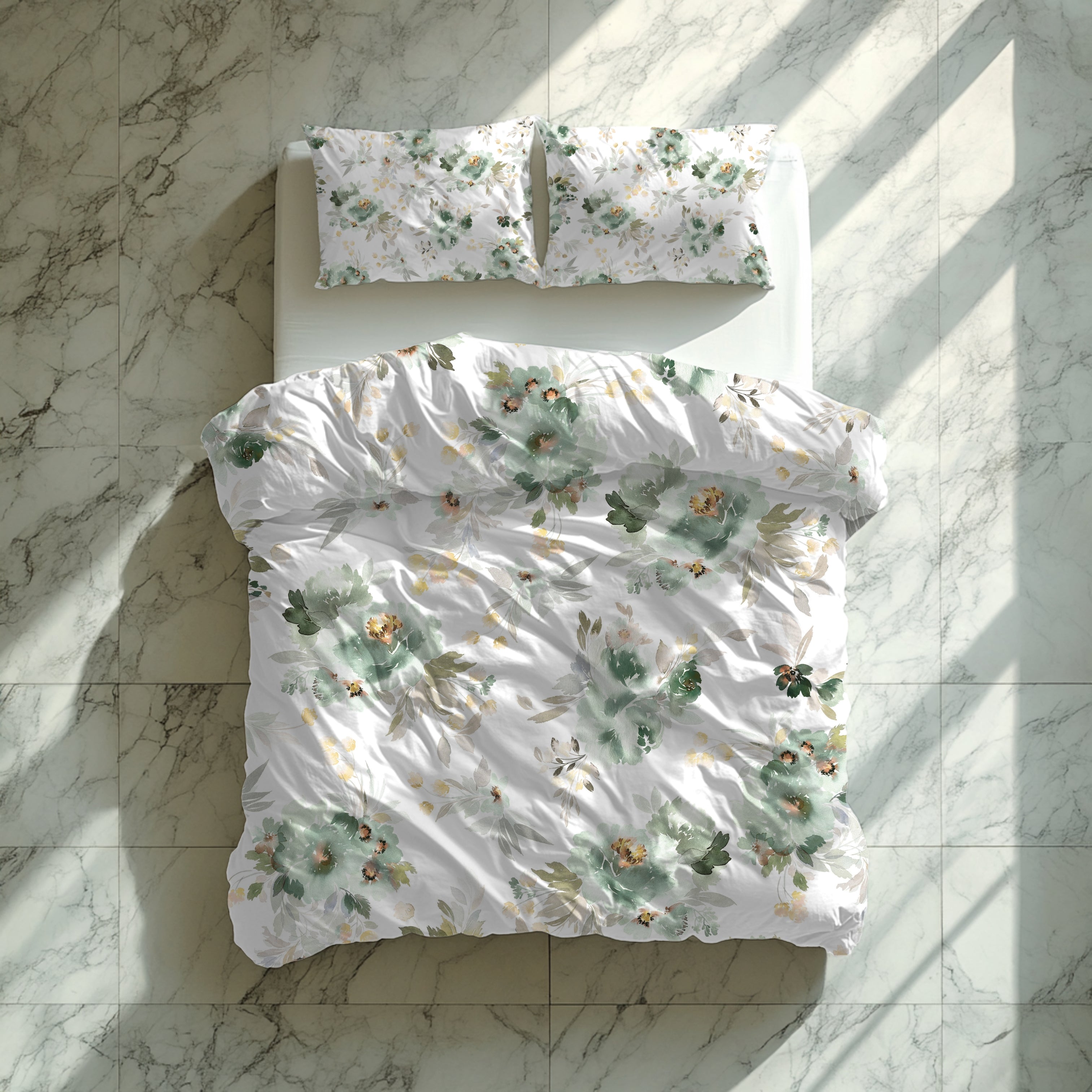 Floral Duvet, Pillow Cover Set | Sage Green Bedroom Set