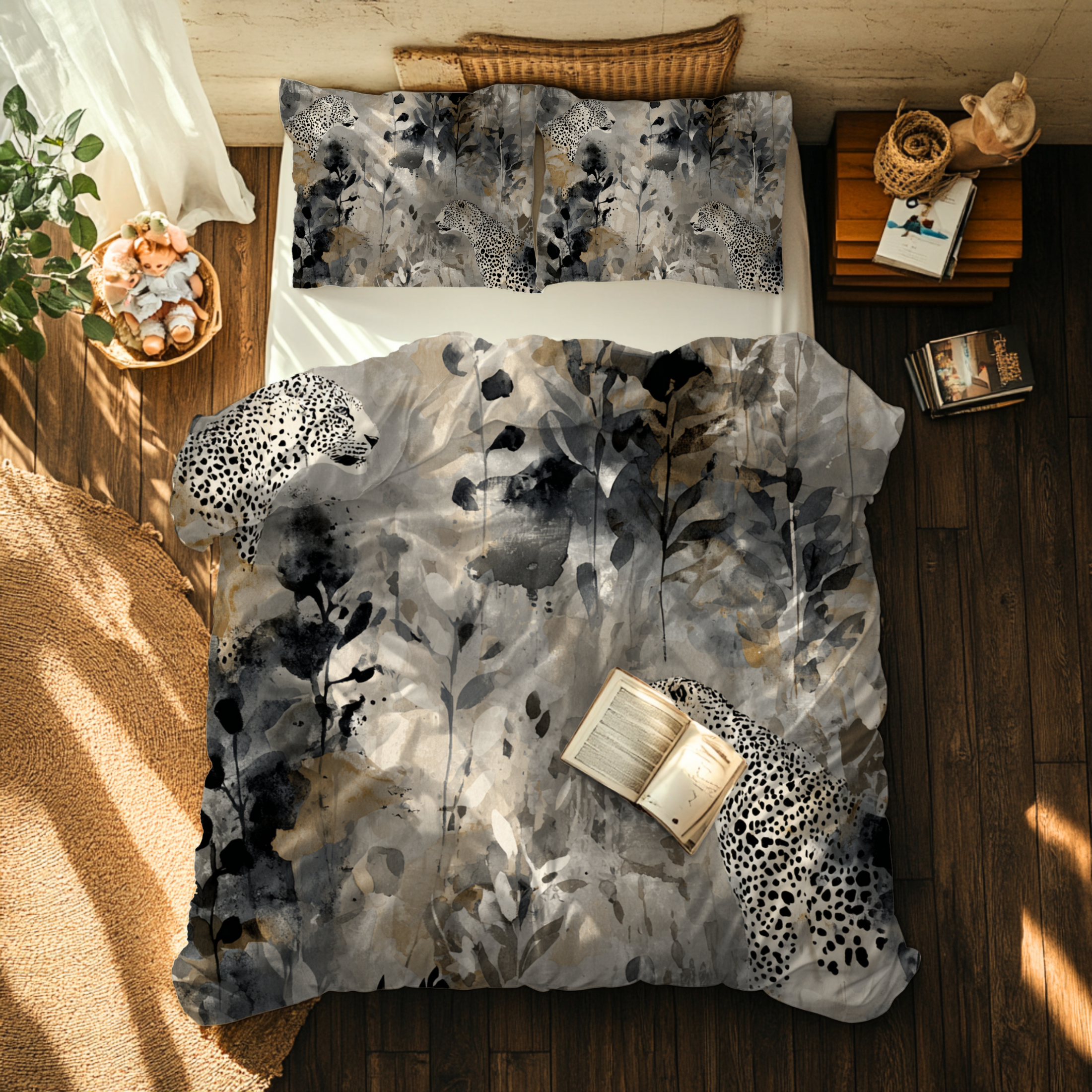 Wild Jungle Duvet, Pillow Cover Set | Big Cats Bedroom Set