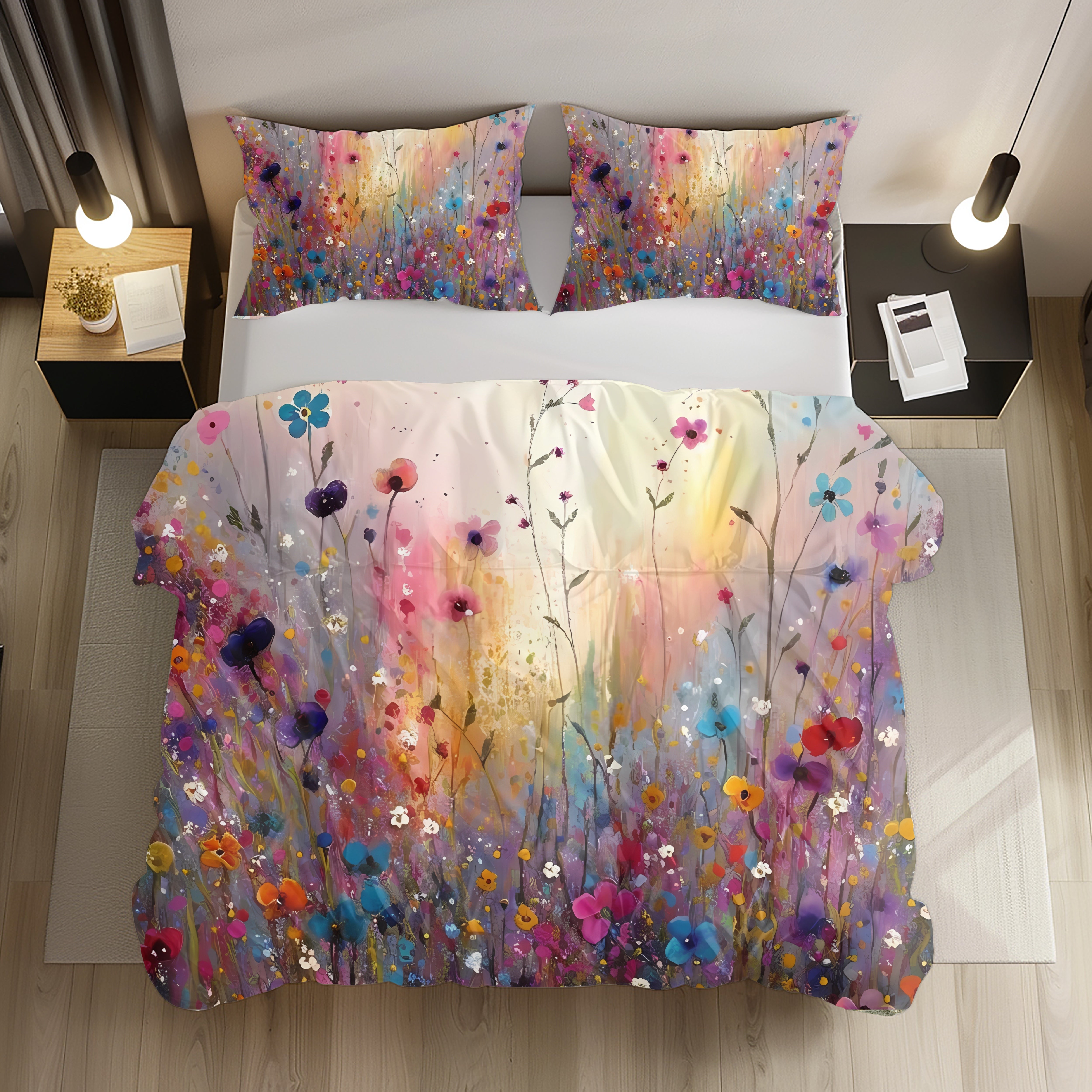 Floral Duvet, Pillow Cover | Wildflowers Bedroom Decor