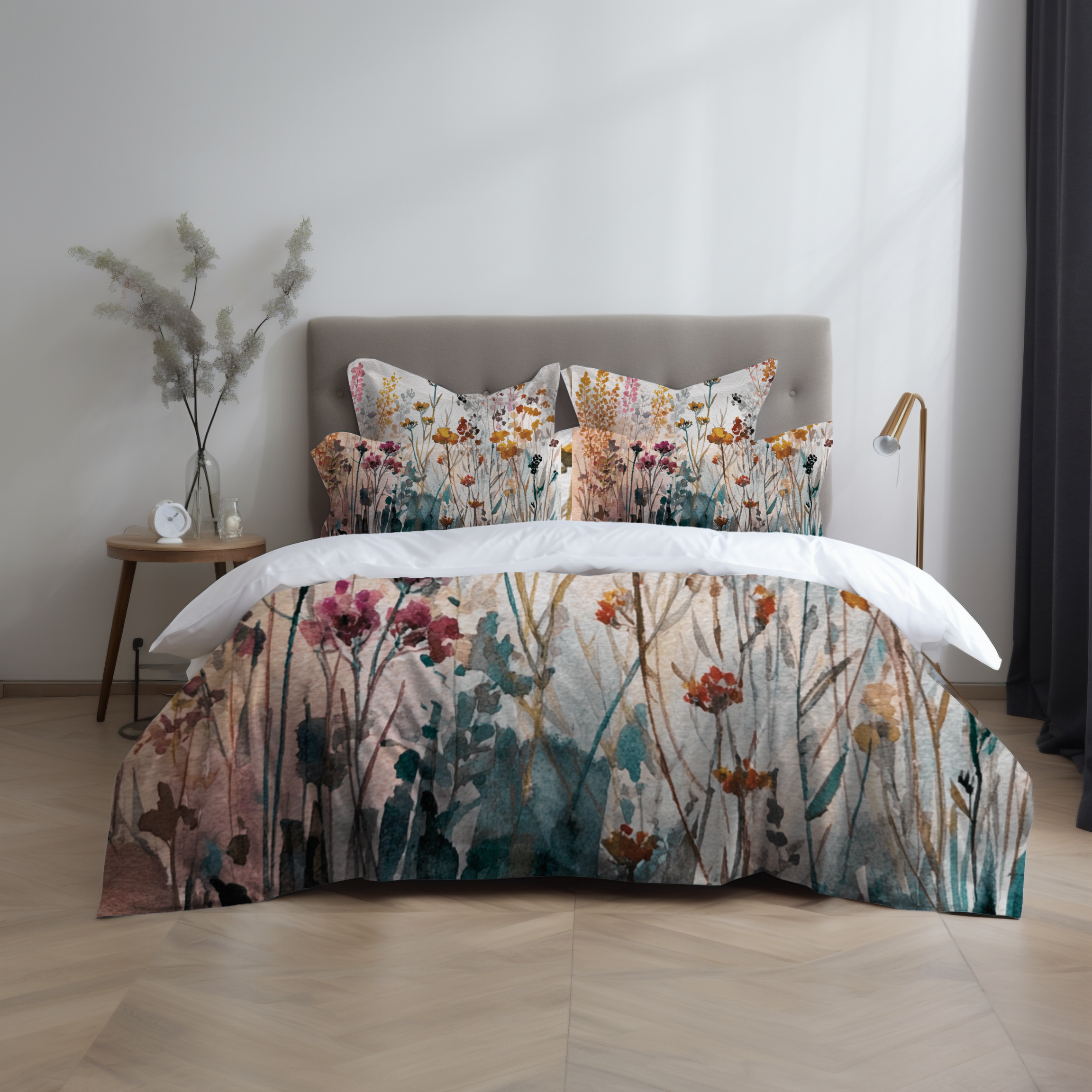 Floral Duvet, Pillow Cover | White Bedroom Decor