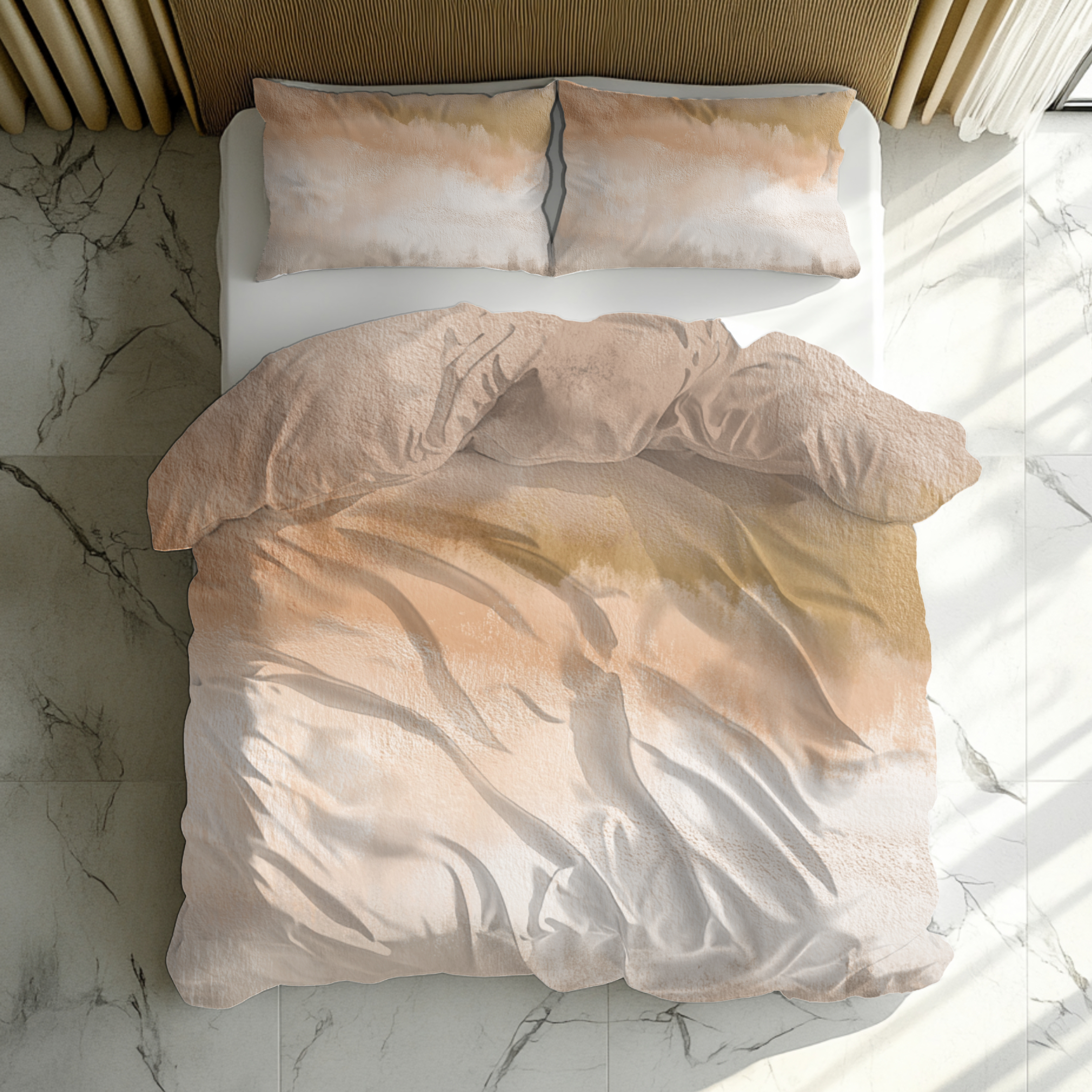 Ombre Duvet, Pillow Cover | Beige Grey Bedroom Decor