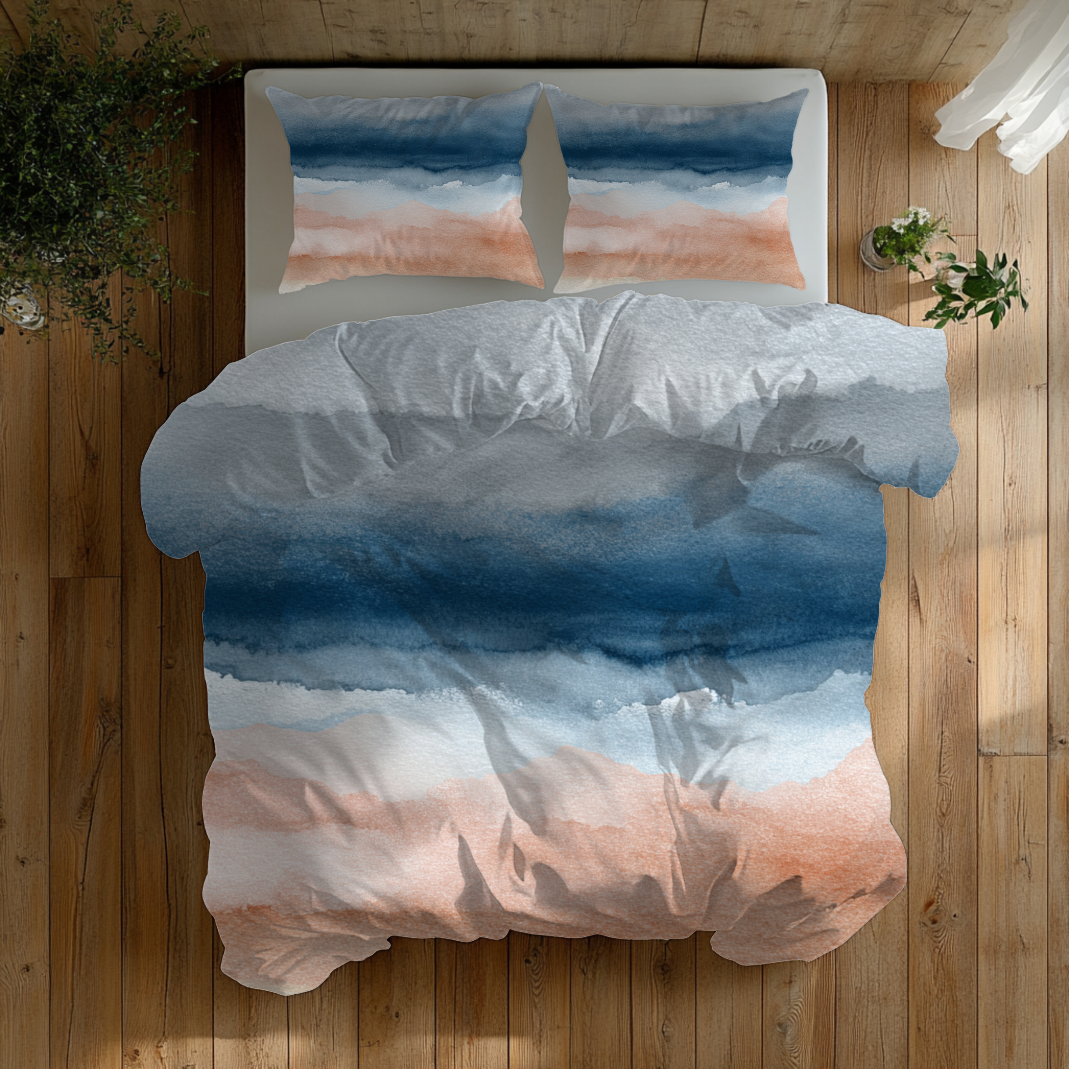 Ombre Duvet, Pillow Cover | Pink Blue Bedroom Decor