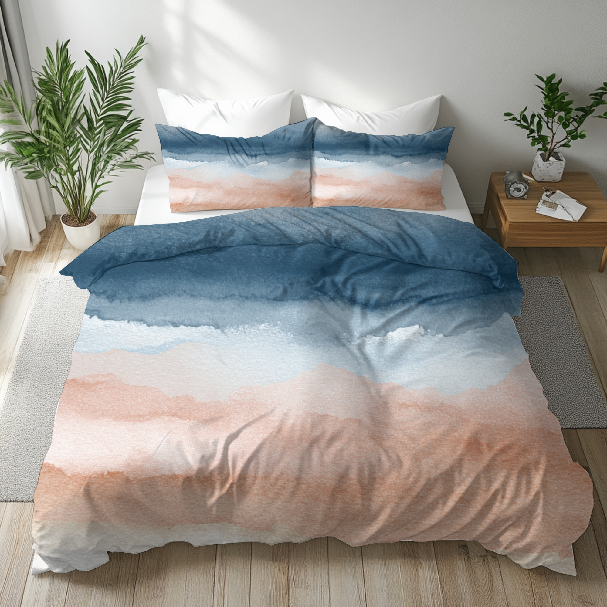 Ombre Duvet, Pillow Cover | Pink Blue Bedroom Decor
