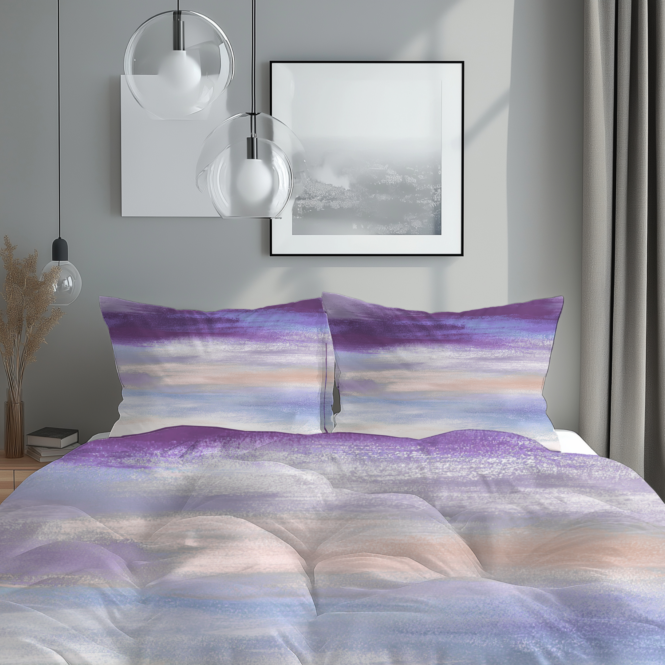 Ombre Duvet, Pillow Cover | Purple Blue Bedroom Decor