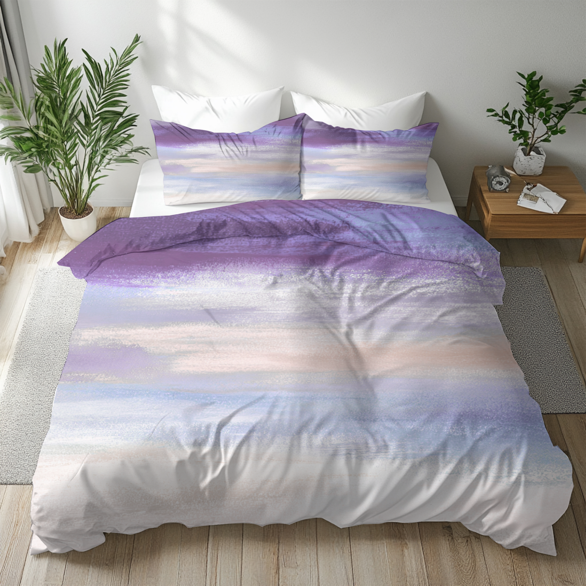 Ombre Duvet, Pillow Cover | Purple Blue Bedroom Decor
