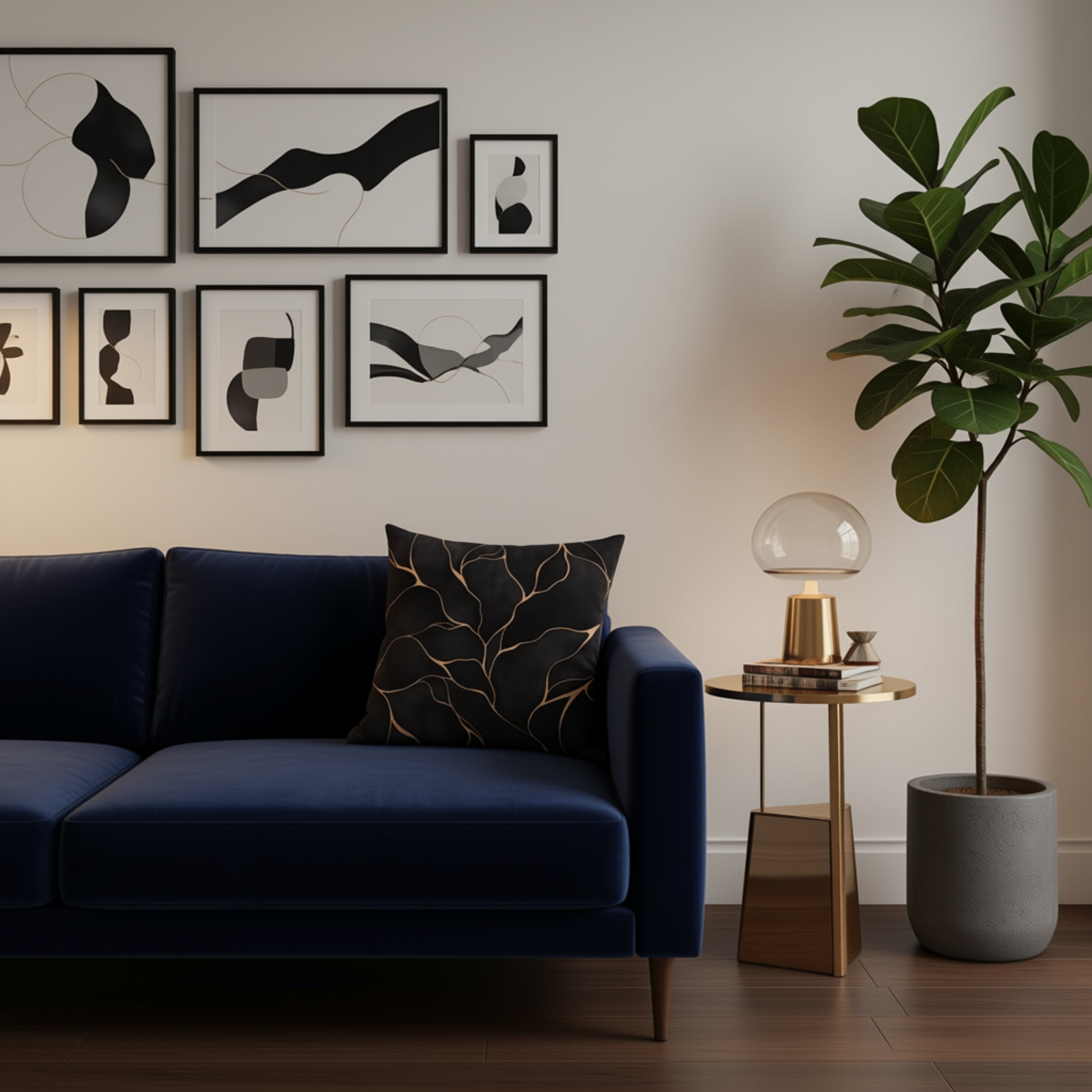 Abstract Pillow Cover | Black Beige Pillowcase