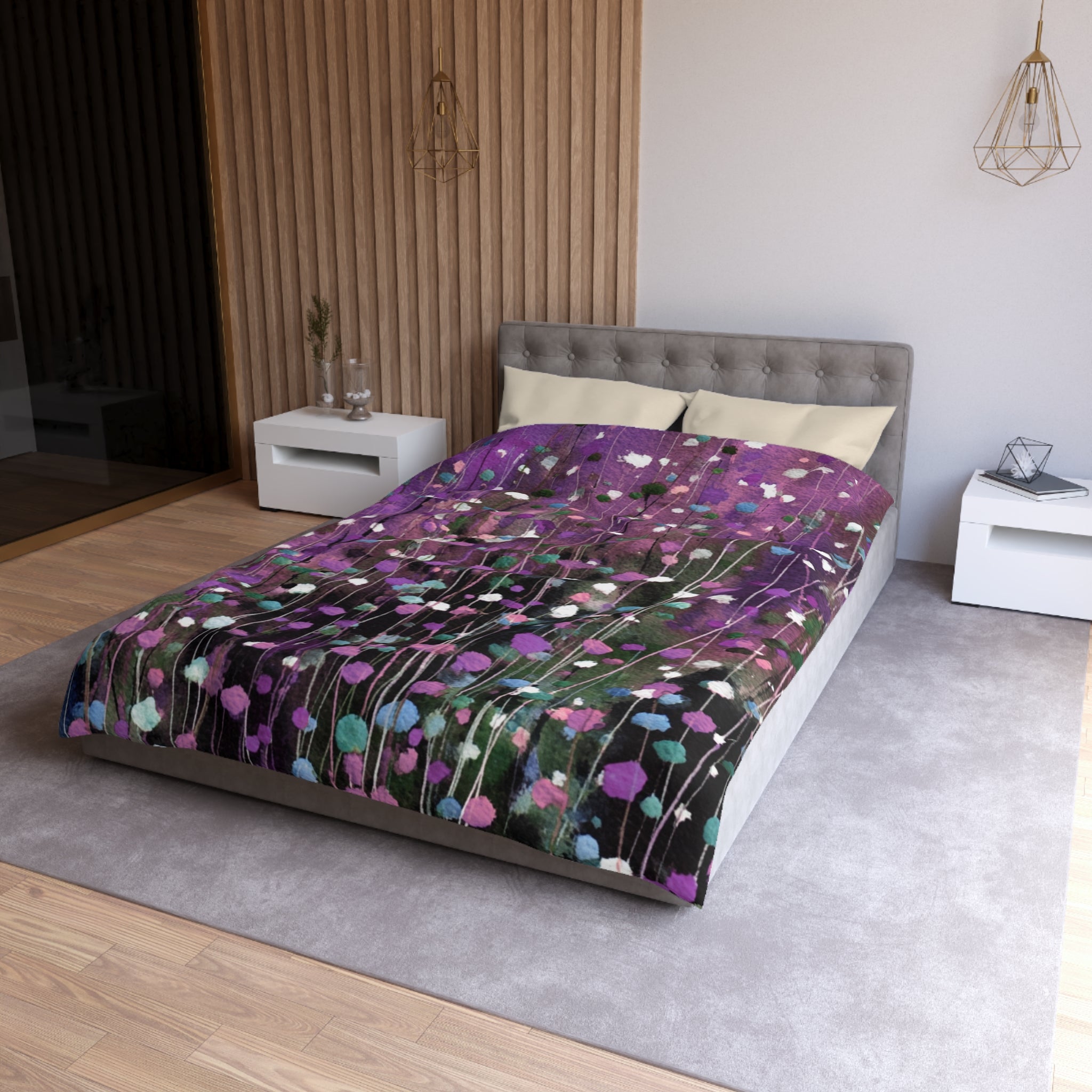 Floral Duvet, Pillow Cover | Purple Bedroom Decor
