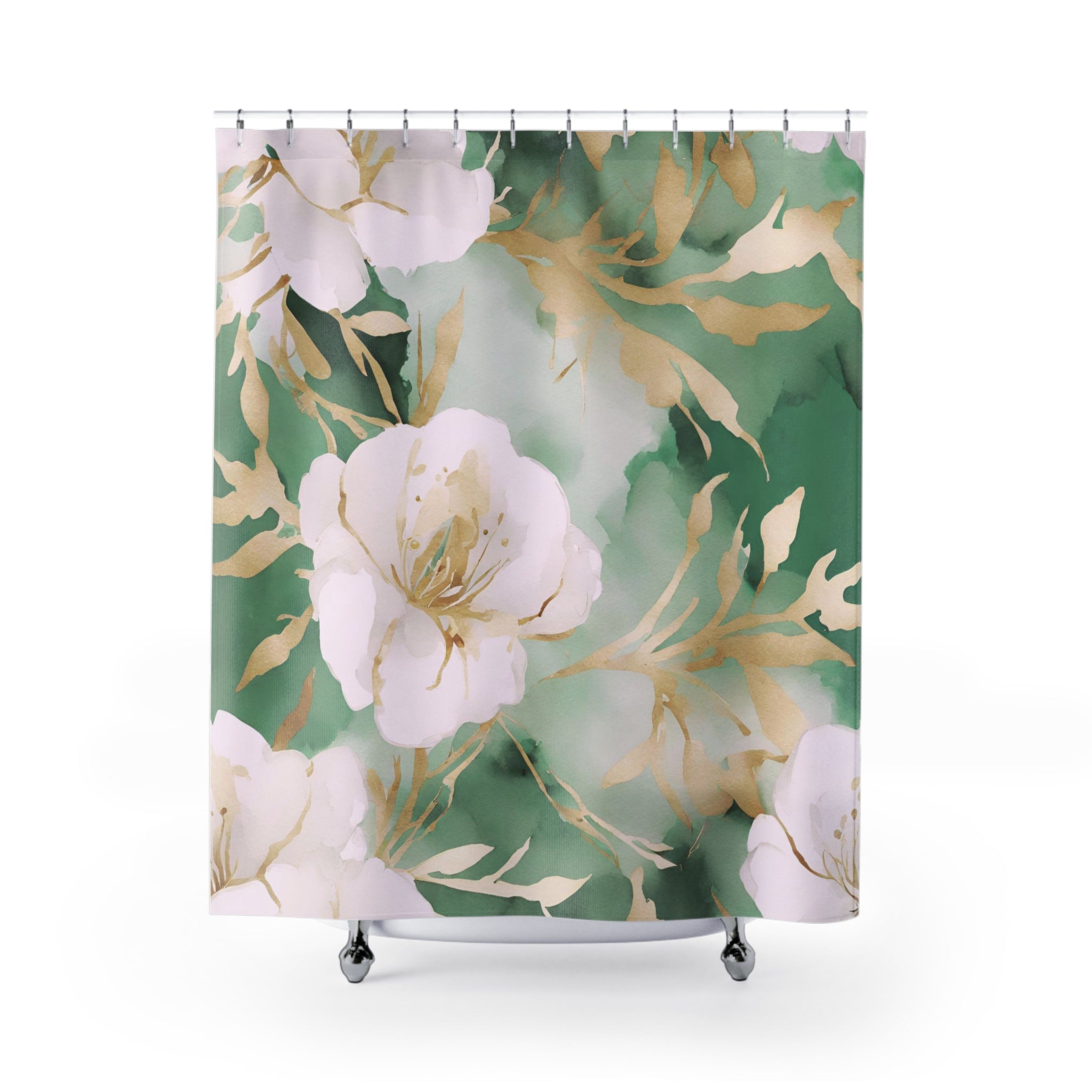 modern boho fabric shower curtain