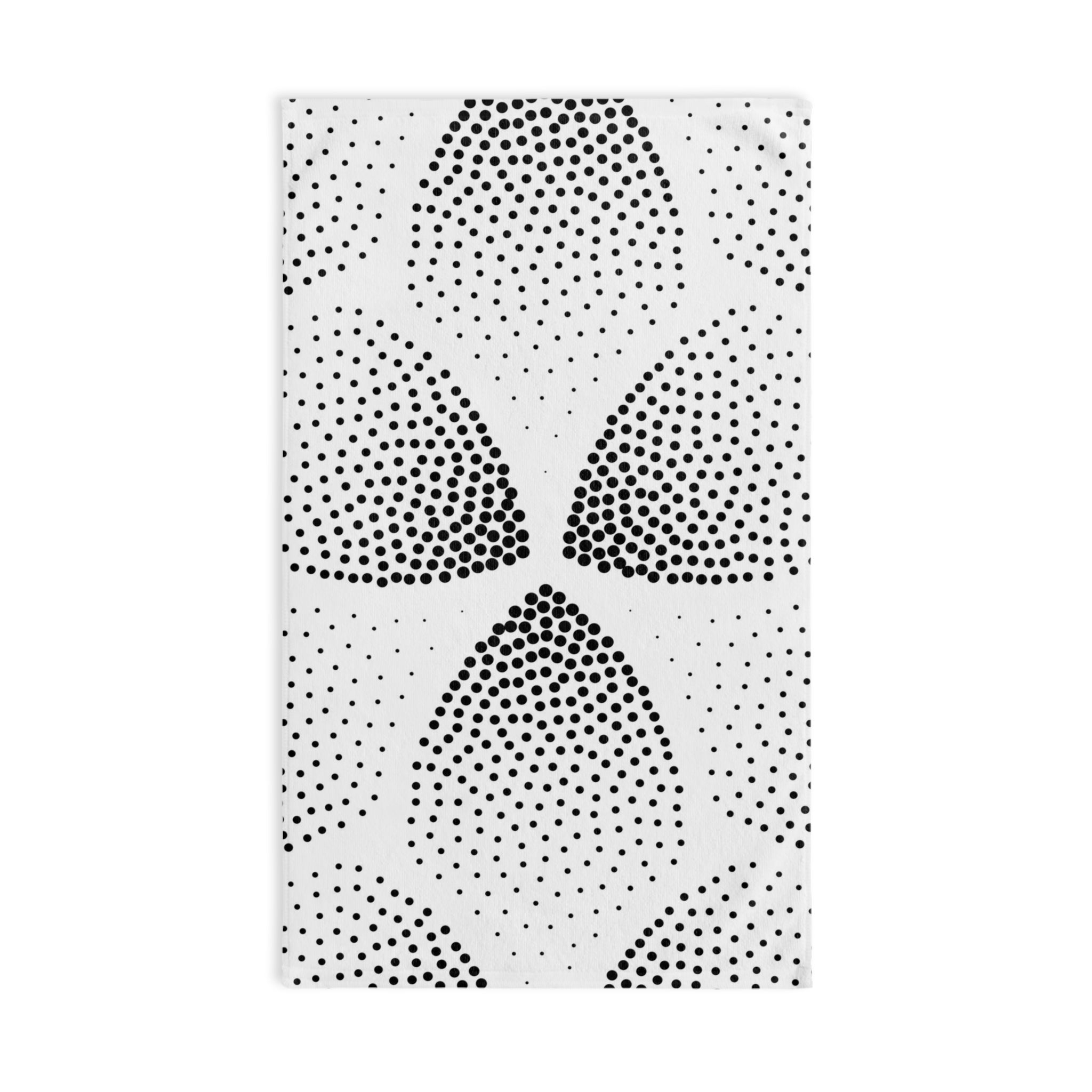 Art Deco, Bath Hand Towel | Black White Minimalist Geometric