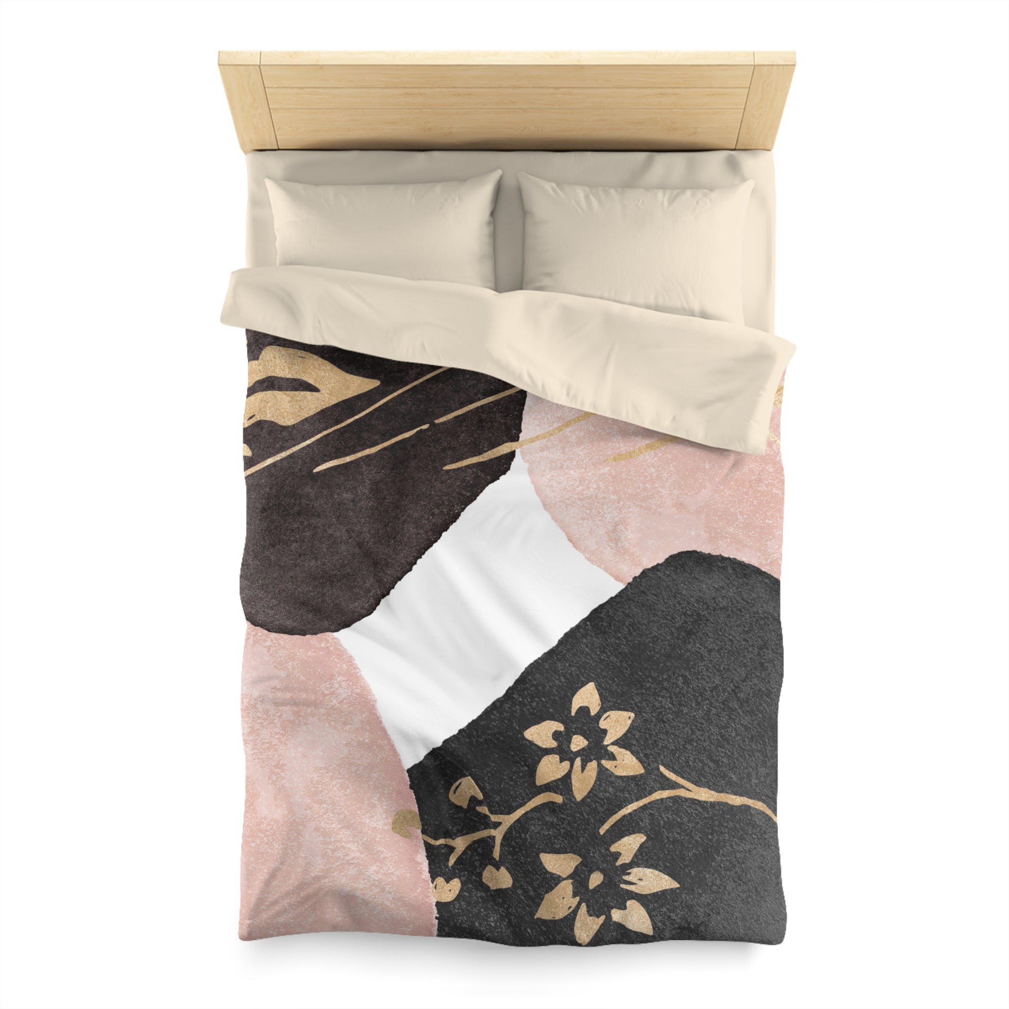 Abstract Duvet Cover | Grey, Blush Pink