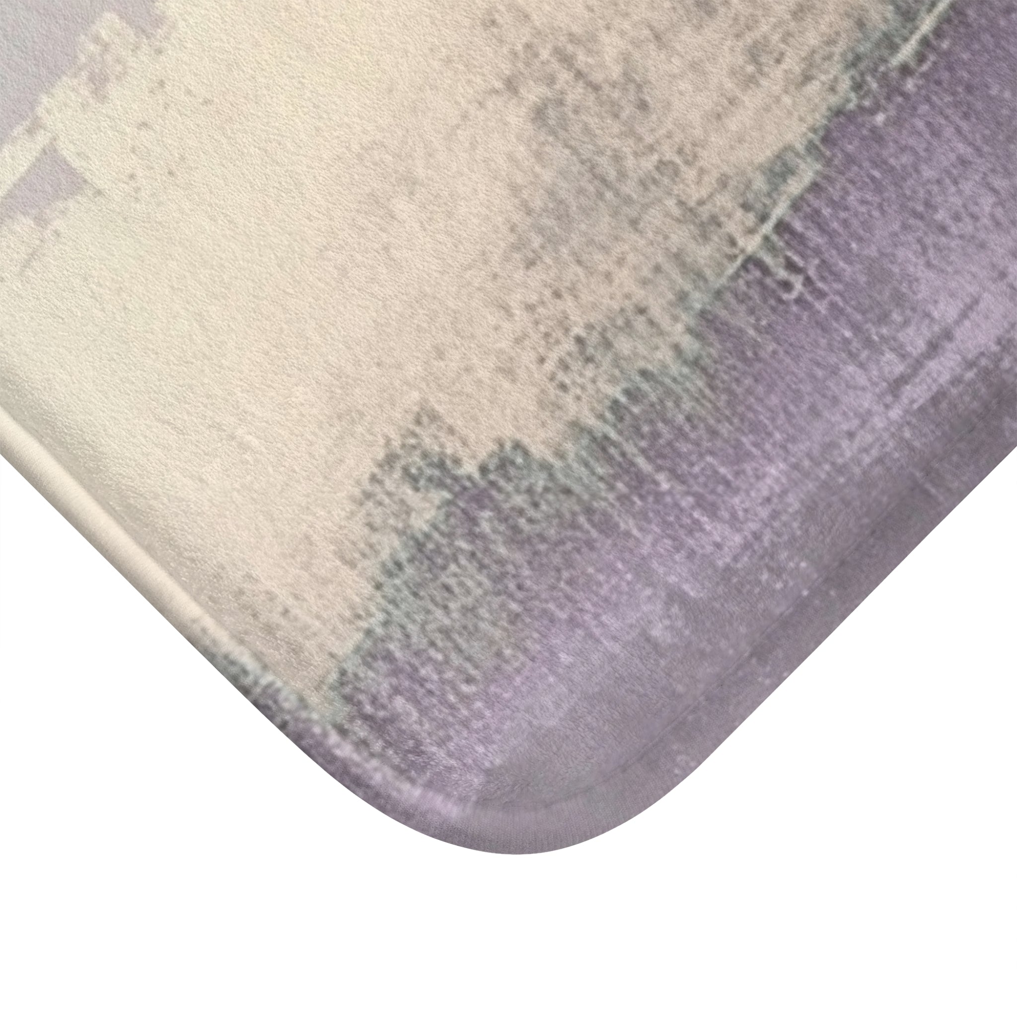 Abstract Bath Mat | Lavender Beige Watercolor Geometric Kitchen Mat