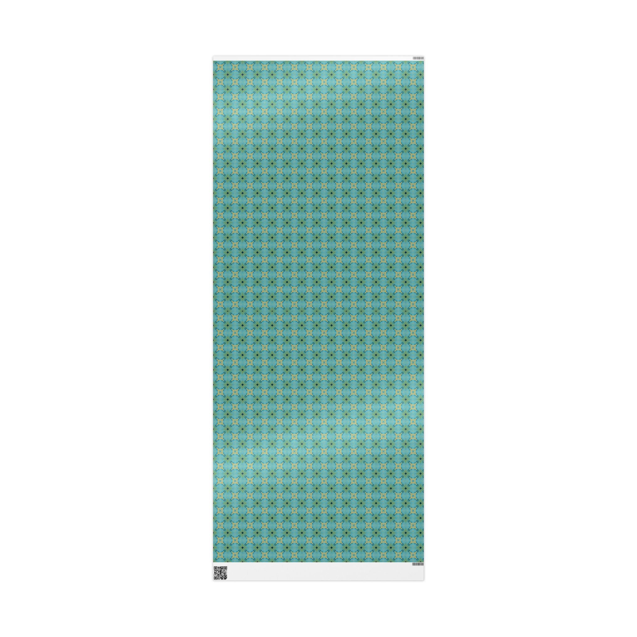 Retro Wrapping Paper | Teal Beige Green