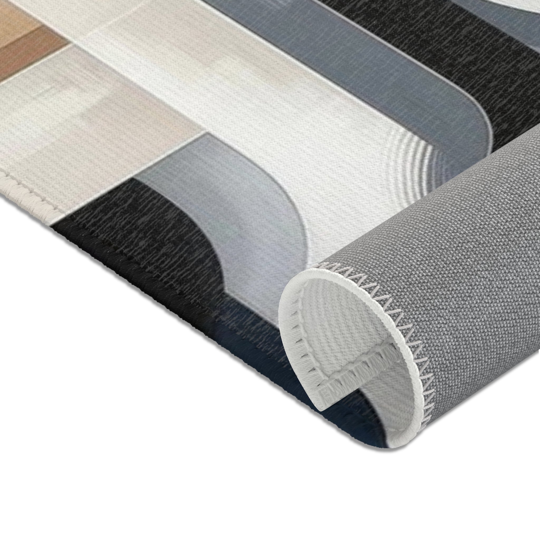 Modern Area Rug | Abstract Geometric Grey Purple Beige