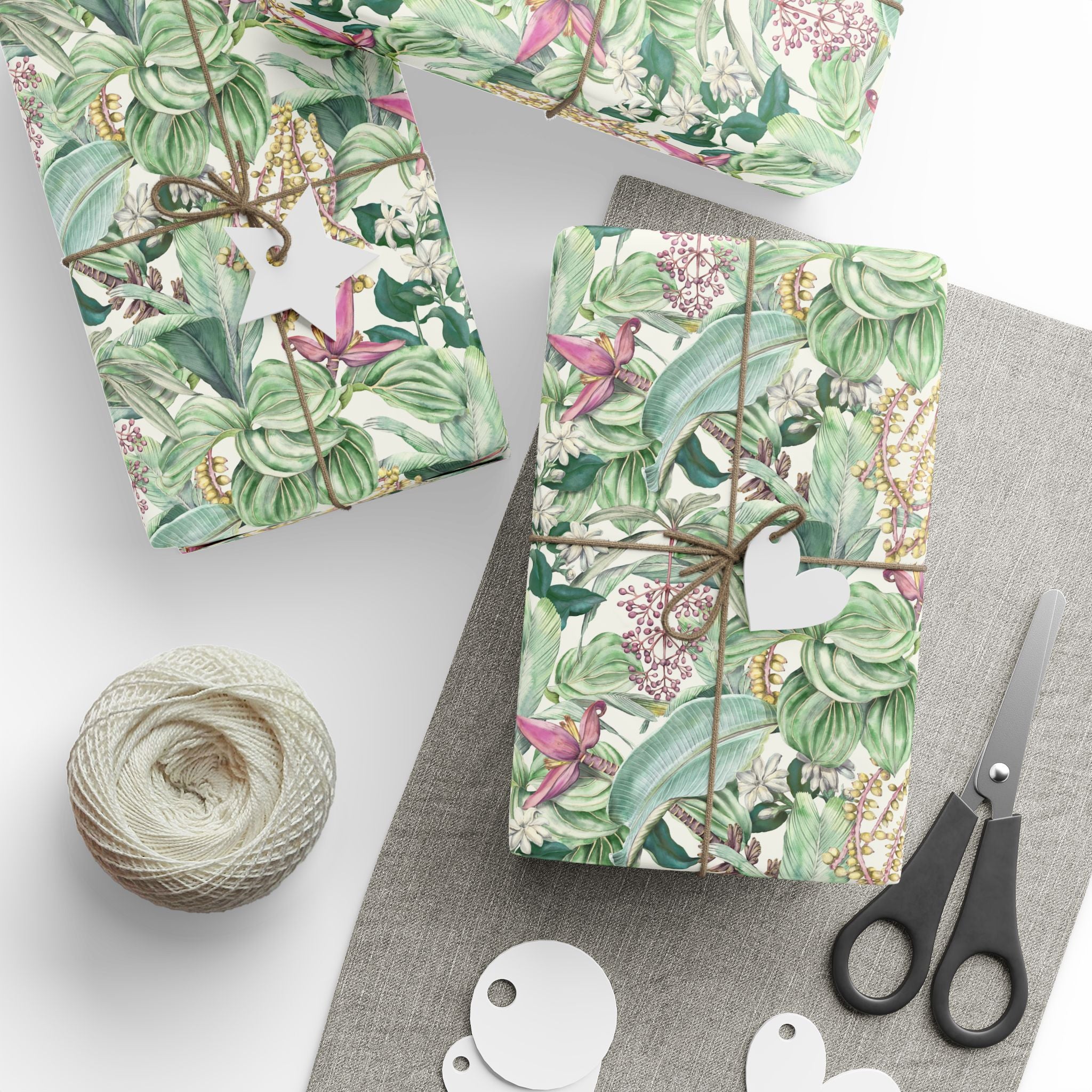 Floral Wrapping Papers, Jungle Botanical Gift Wrapping for the Holidays, Birthdays