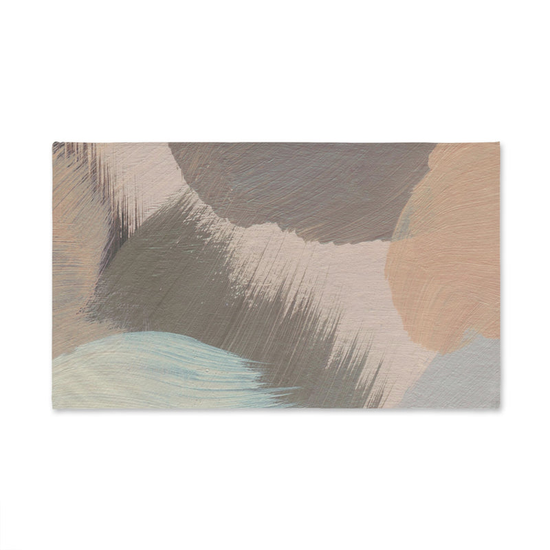 Abstract Kitchen, Bath Hand Towel |  Taupe, Dusty Blush Beige