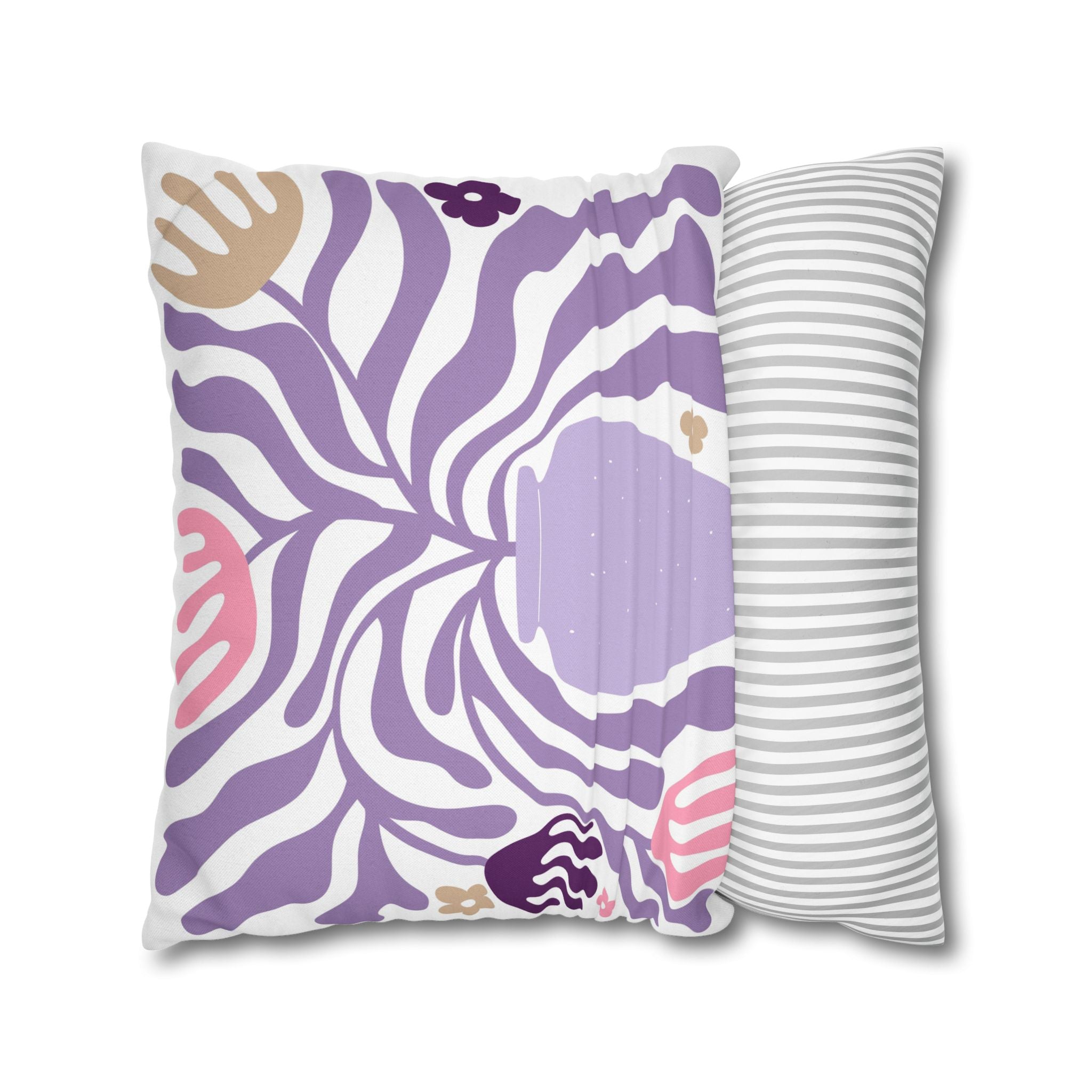 Abstract Pillow Cover | Lavender Purple Pink White Matisse Minimalist Art