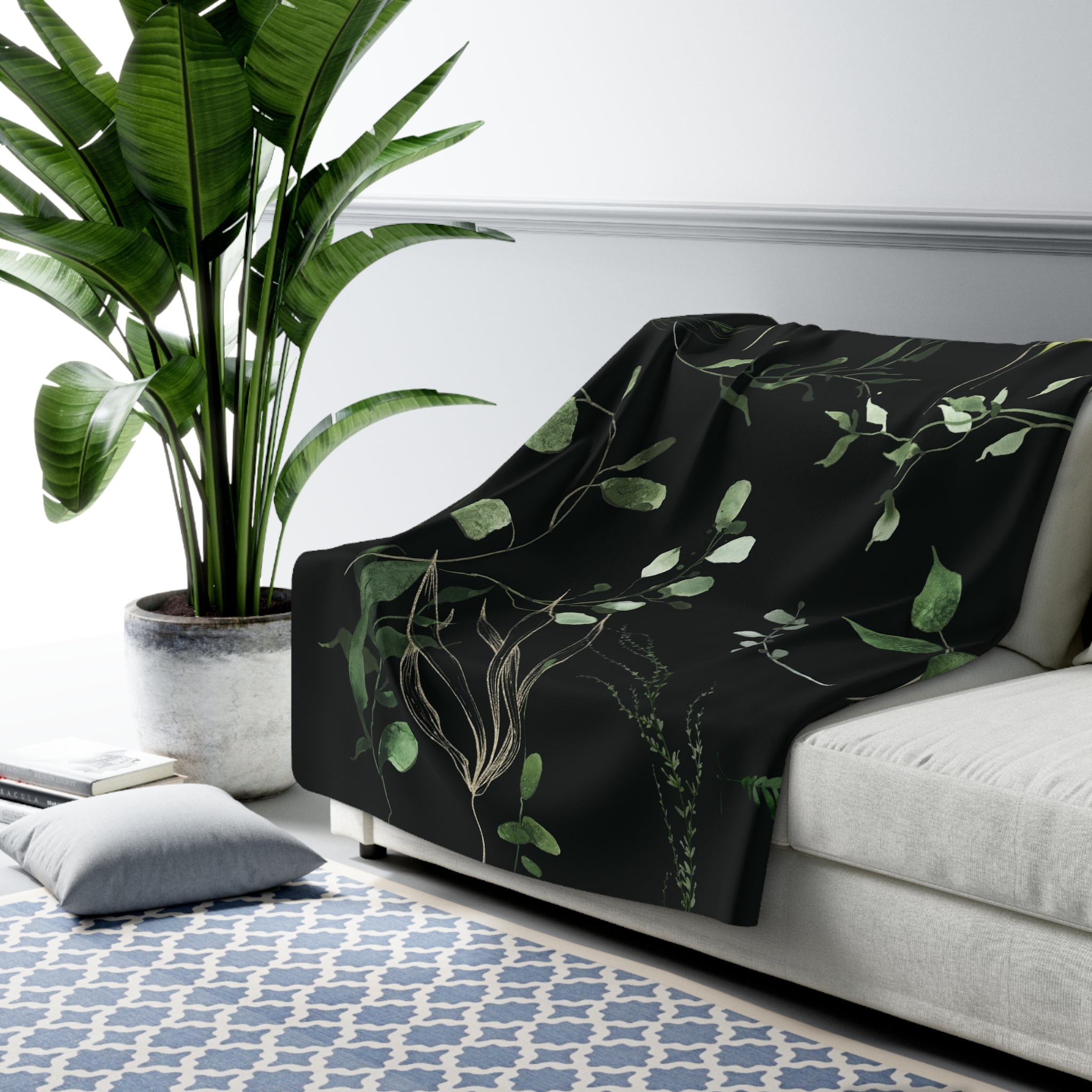 modern abstract cozy blanket