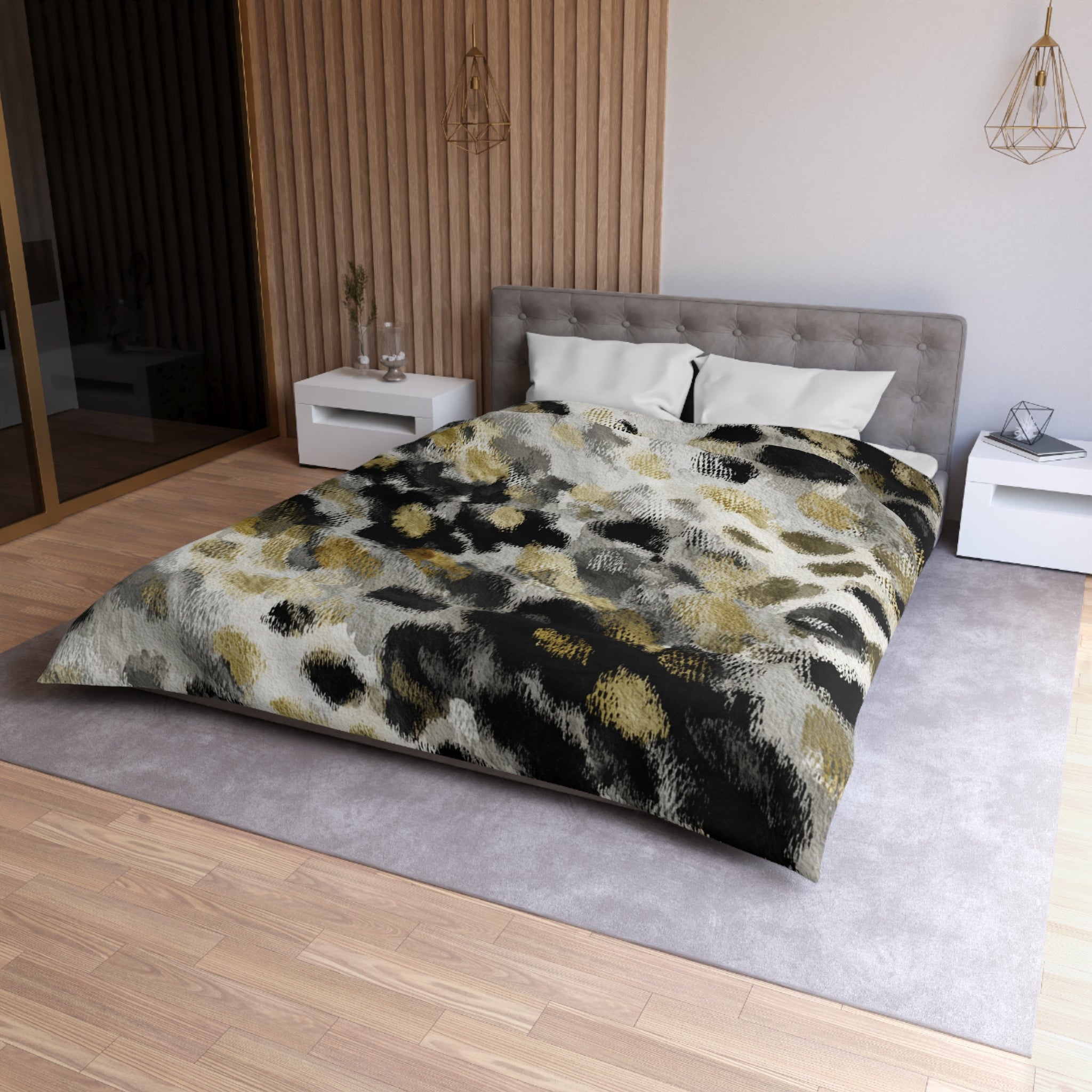 Black White Duvet, Pillow Cover Set | Animal Skin Print Bedroom Set