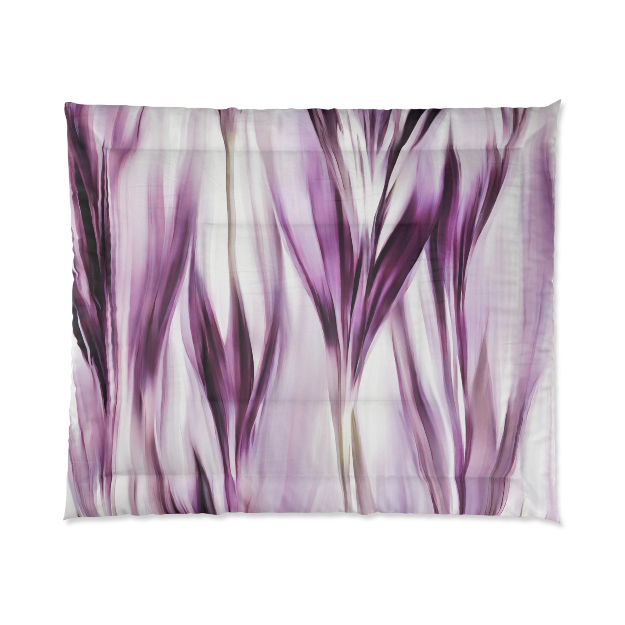 Abstract Bedding Comforter | Violet Pink Purple, White