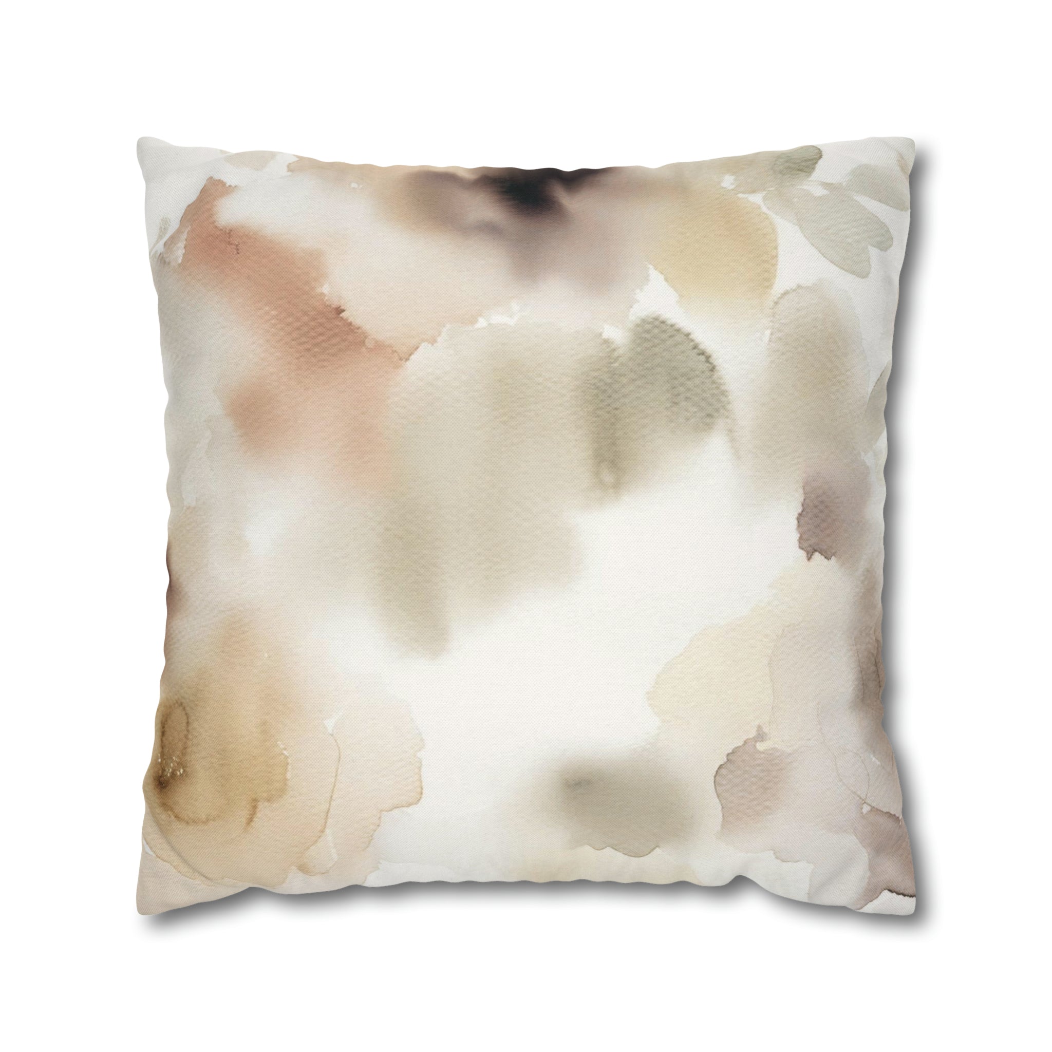 Boho Floral Throw Pillow Cover | Beige, Natural Patel