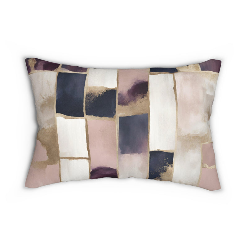 Lumbar Pillow | Dusty Blush Pink, Lilac Purple, Navy blue