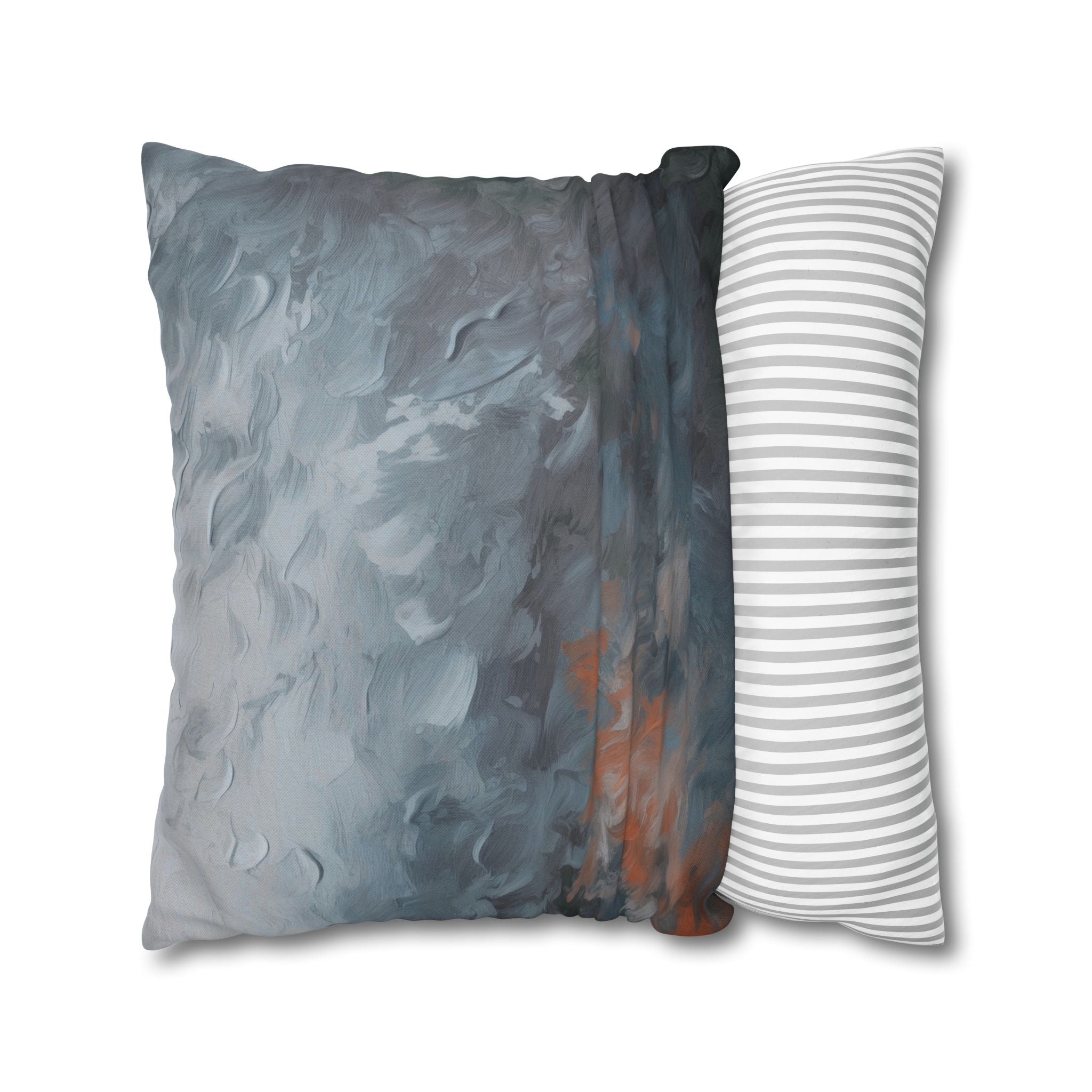 Abstract Pillow Cover | Navy Blue Grey Rust