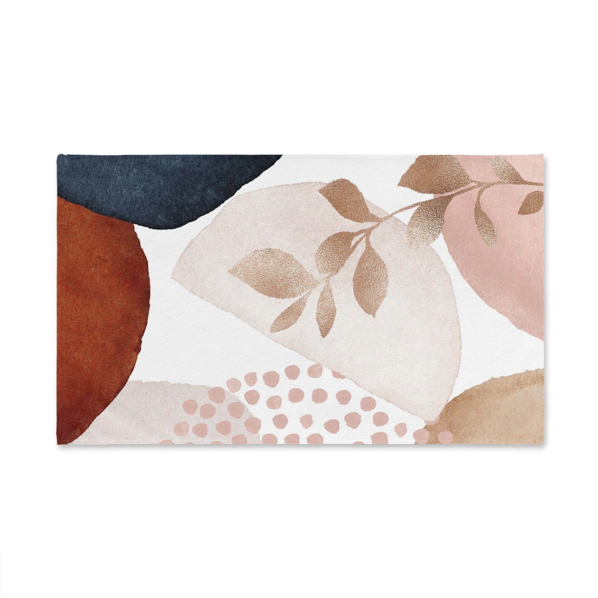 Abstract Kitchen, Bath Hand Towel | Blush Pink, White, Beige, Navy Towel