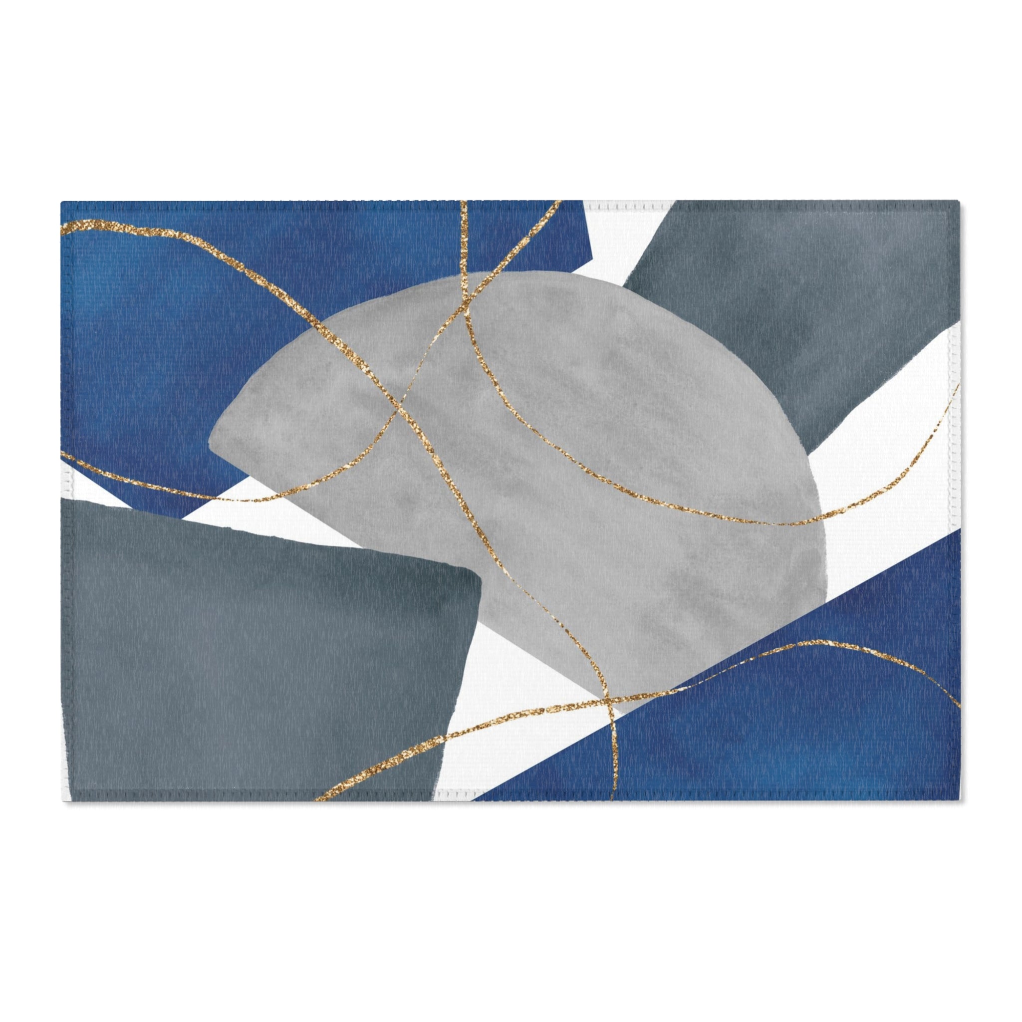 Abstract Large Area Rug | Modern Rug, Blue Grey Rug