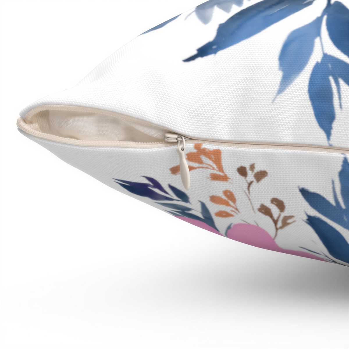 Floral Boho Pillow Cover Fuchsia Peach Pink Peonies