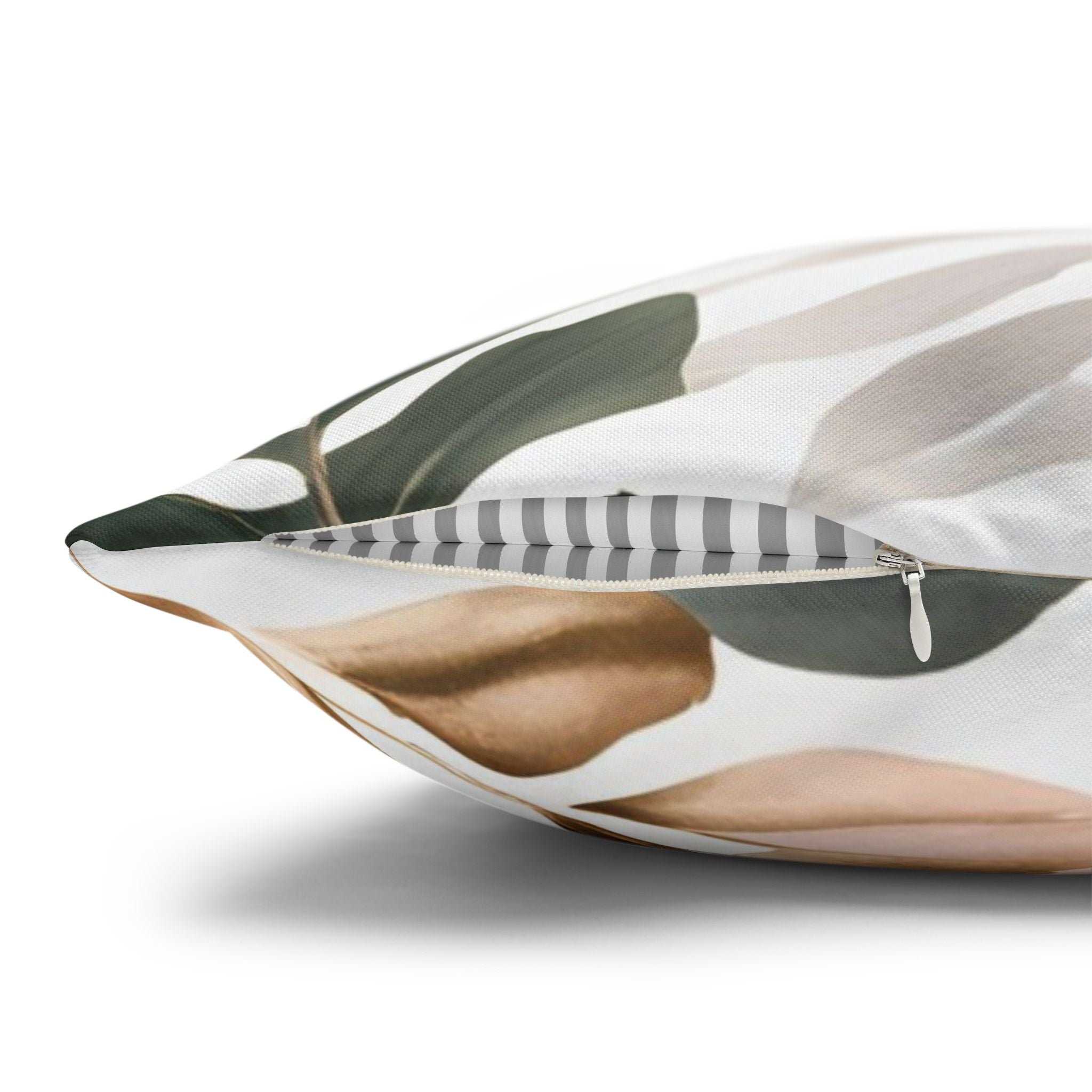 Abstract Pillow Cover | Jungle Sage Green Leaves Pillowcase