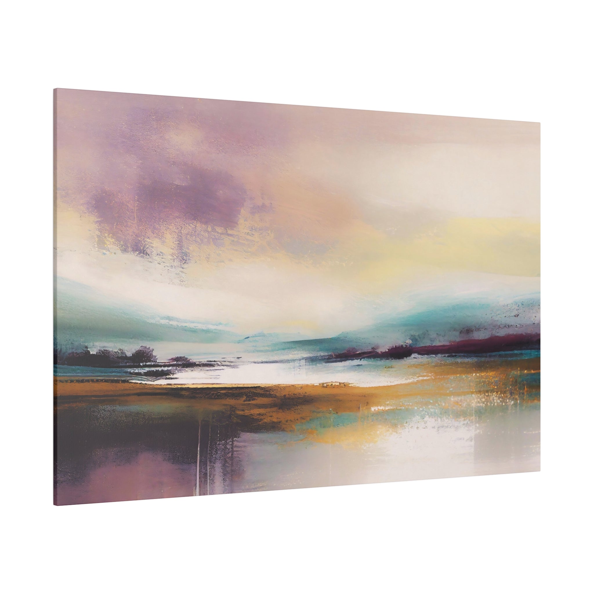 Canvas Wall Art | Earthy Beige Lavender Purple Wall Artwork