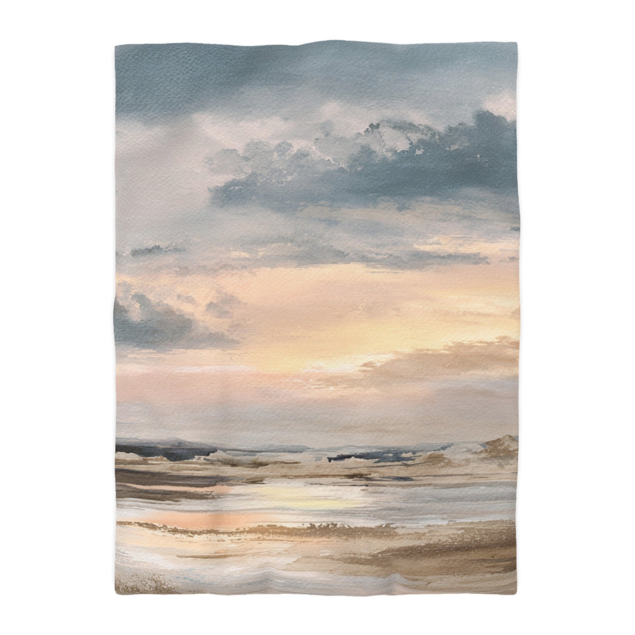 Modern Abstract Duvet, Pillow Cover | Pale Sunset Bedroom Decor