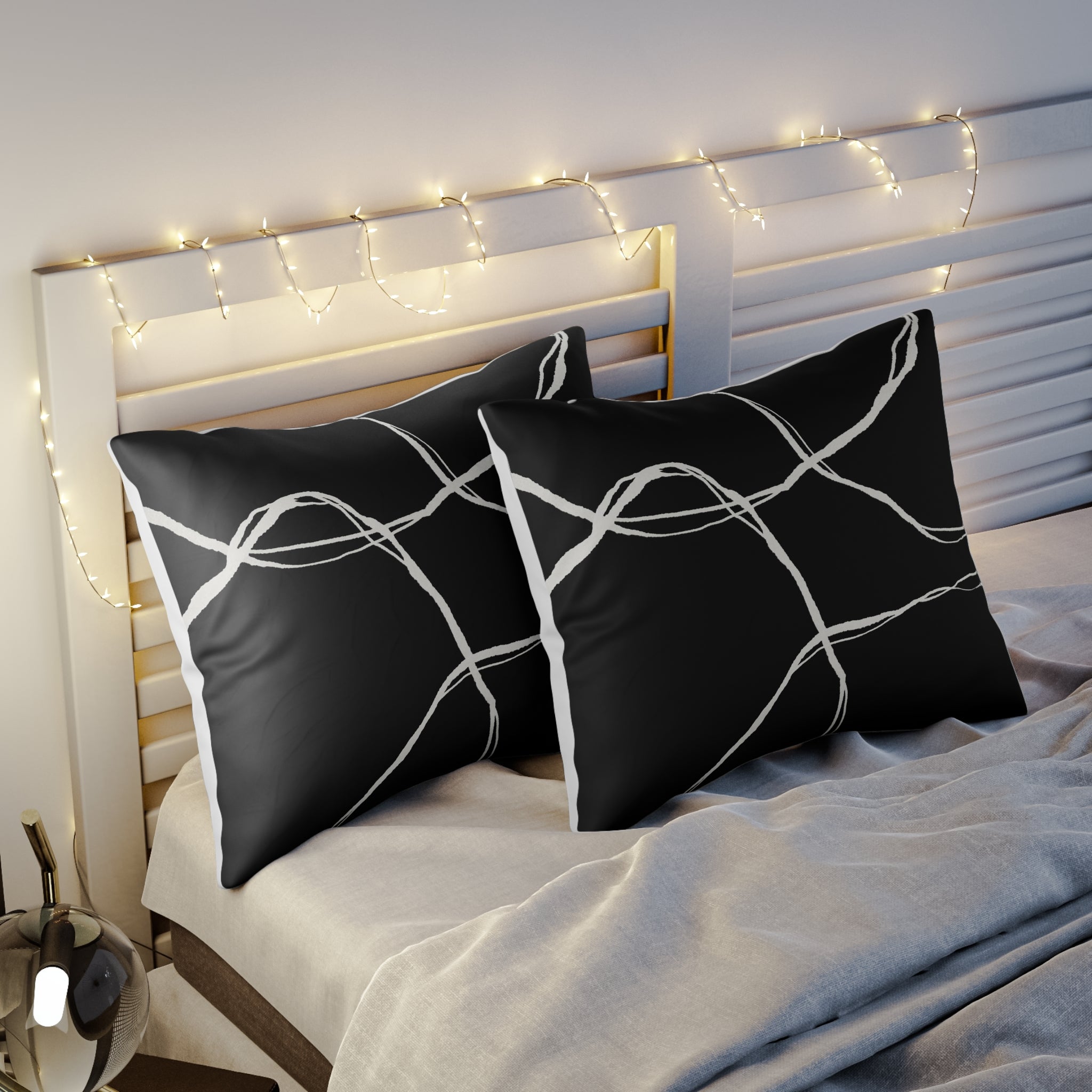 Bedding Pillow Sham | Black White Minimalist