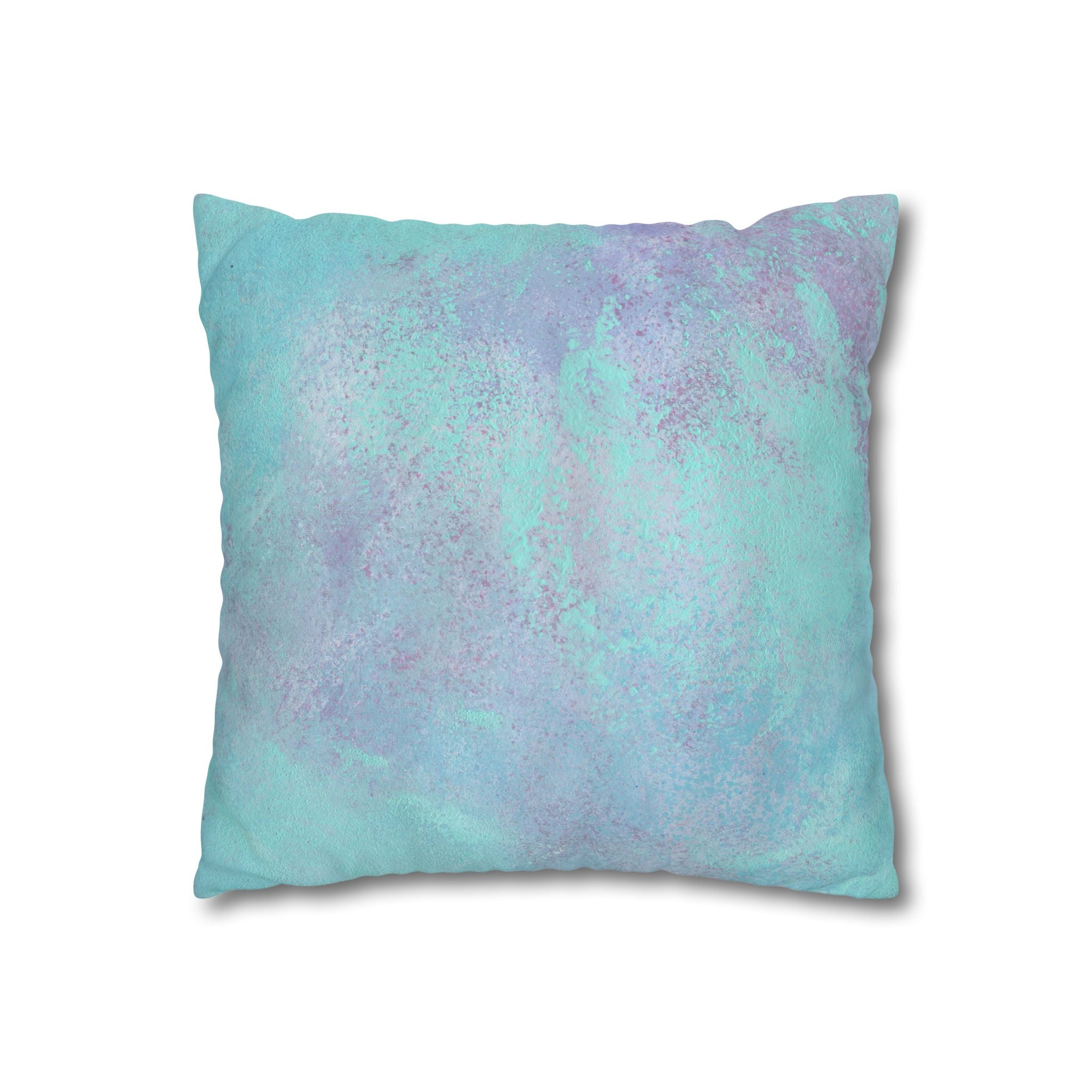 Square Poly Canvas Pillowcase | Mint Teal Turquoise, Lavender