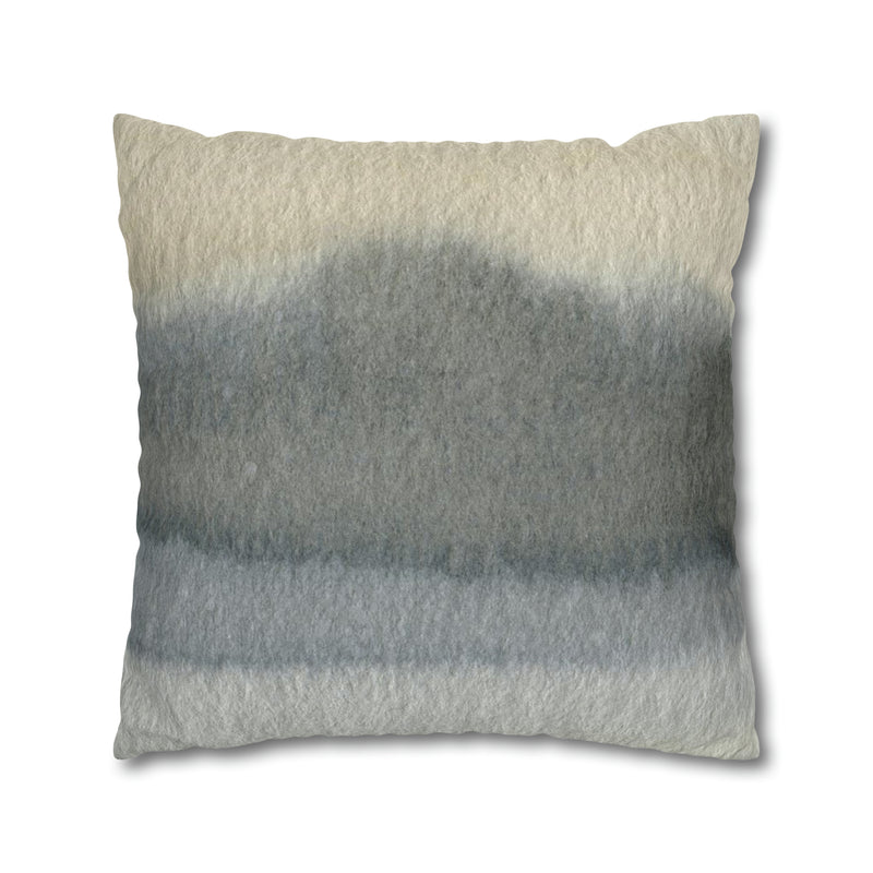 Abstract Pillow Cover | Gray Beige Watercolor Ombre