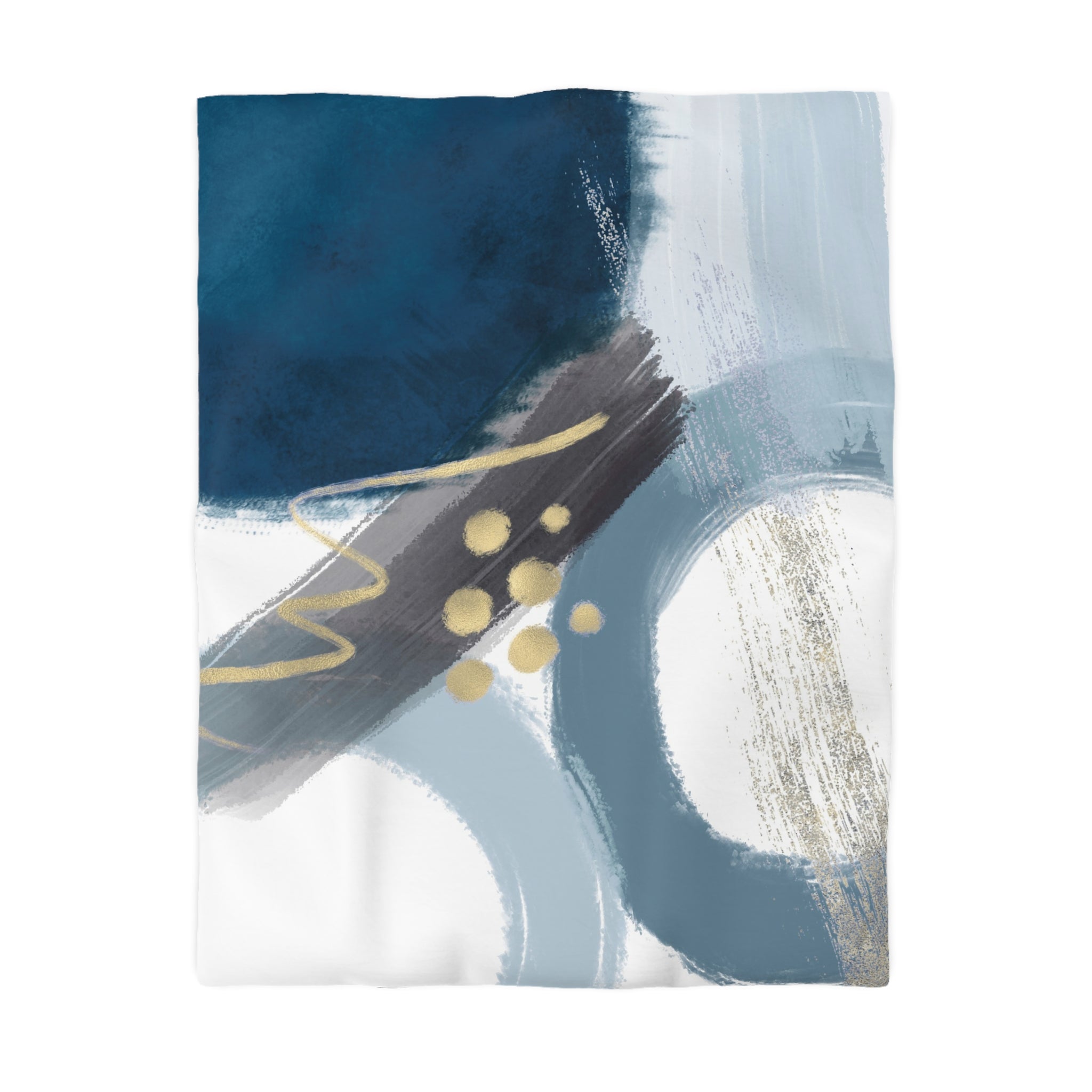 Abstract Duvet Cover | Blue White Grey Bedding Boho Decor