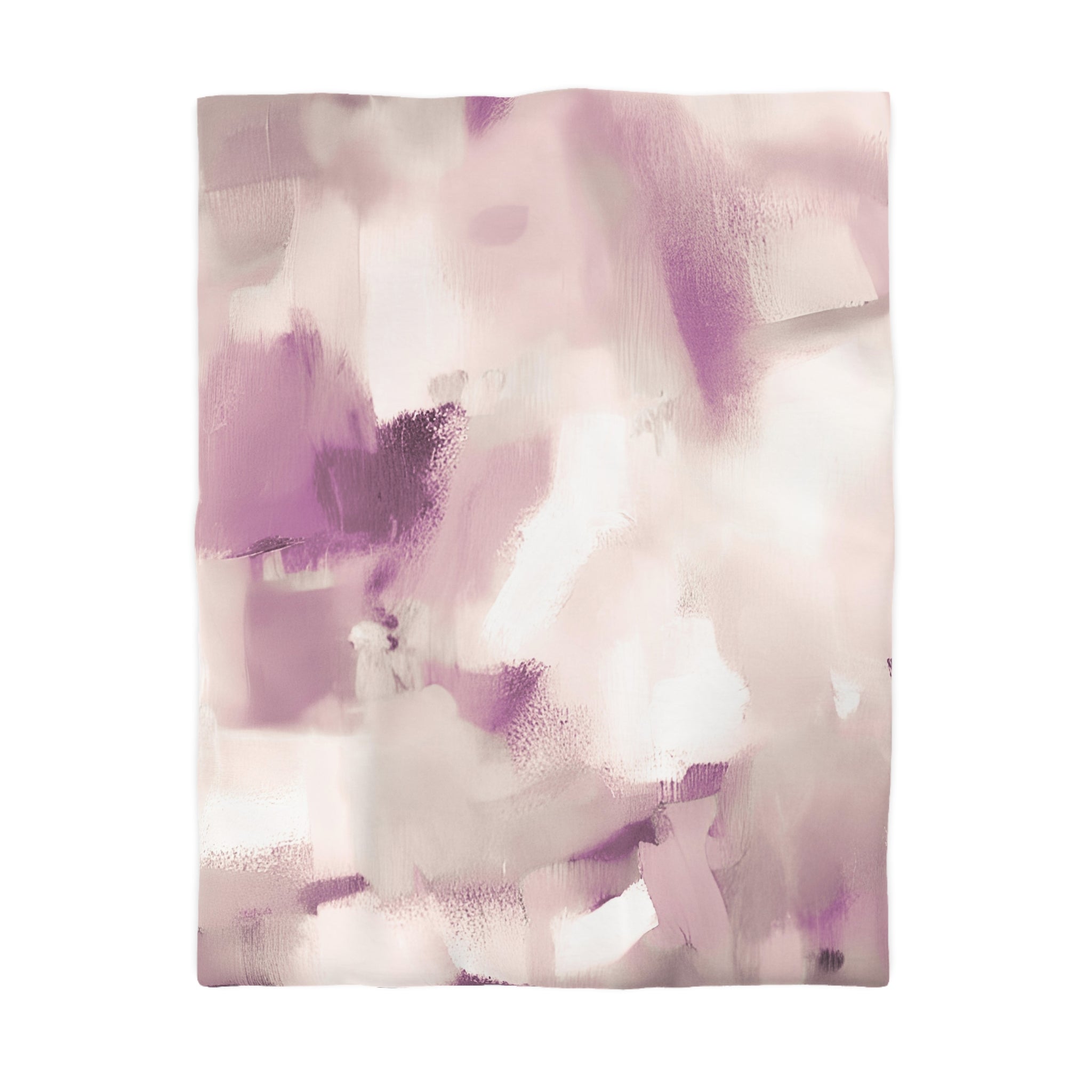 Abstract Duvet, Pillow Cover | White Beige Mauve Bedroom Decor