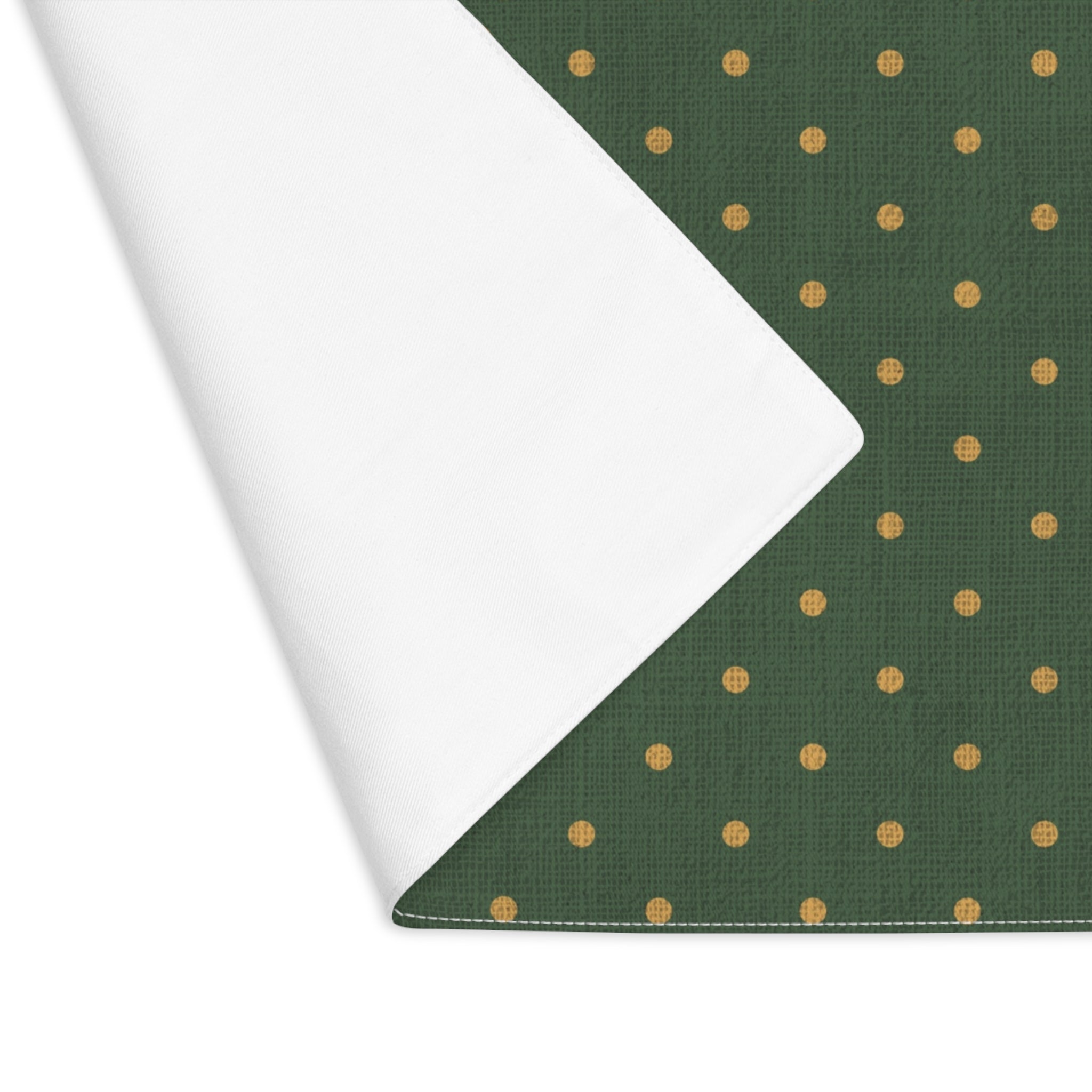 Placemat - Vintage Dining Table Placemat, Forest Green Beige