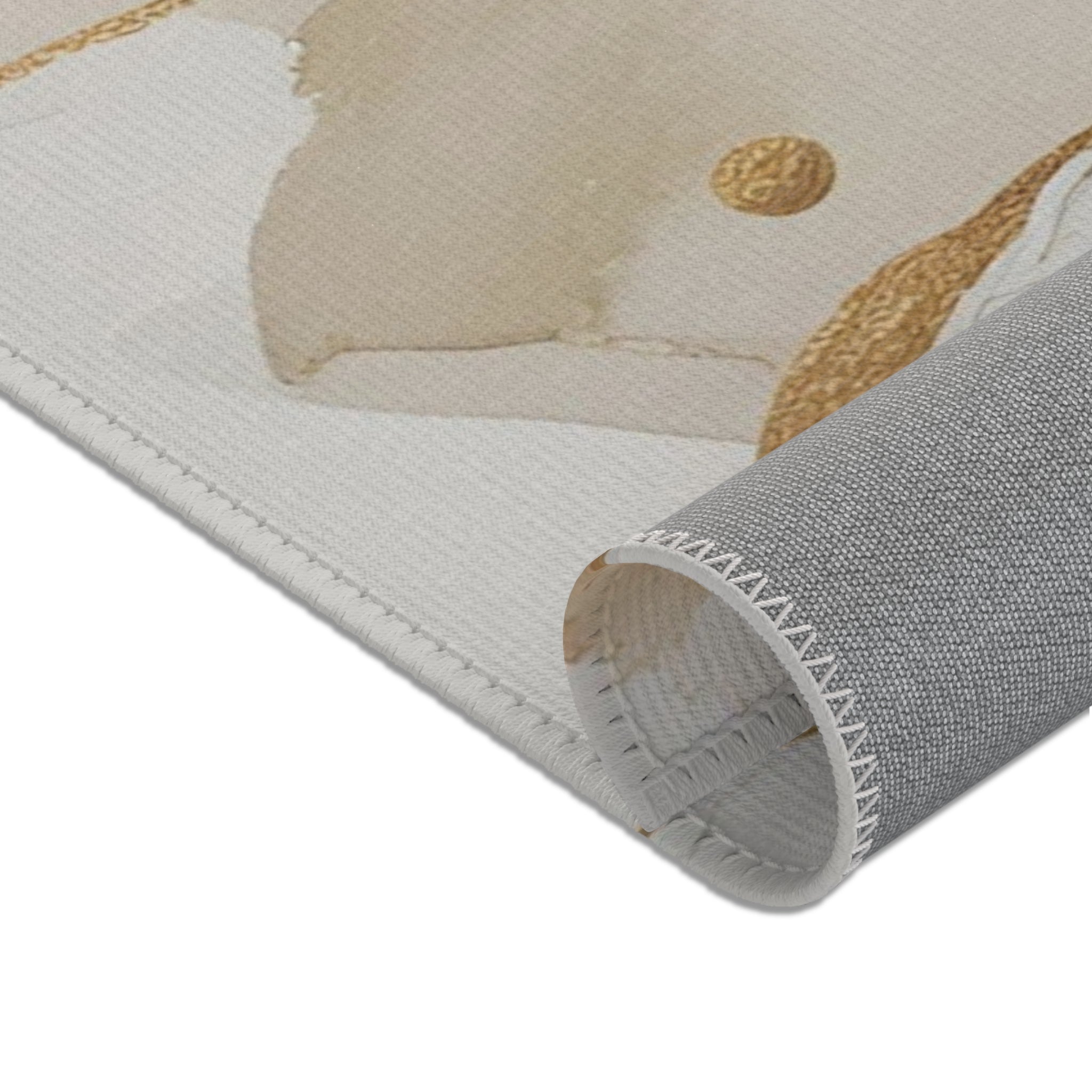 Abstract Area Rug | Sage Green, Blush Pink Ivory White Watercolor