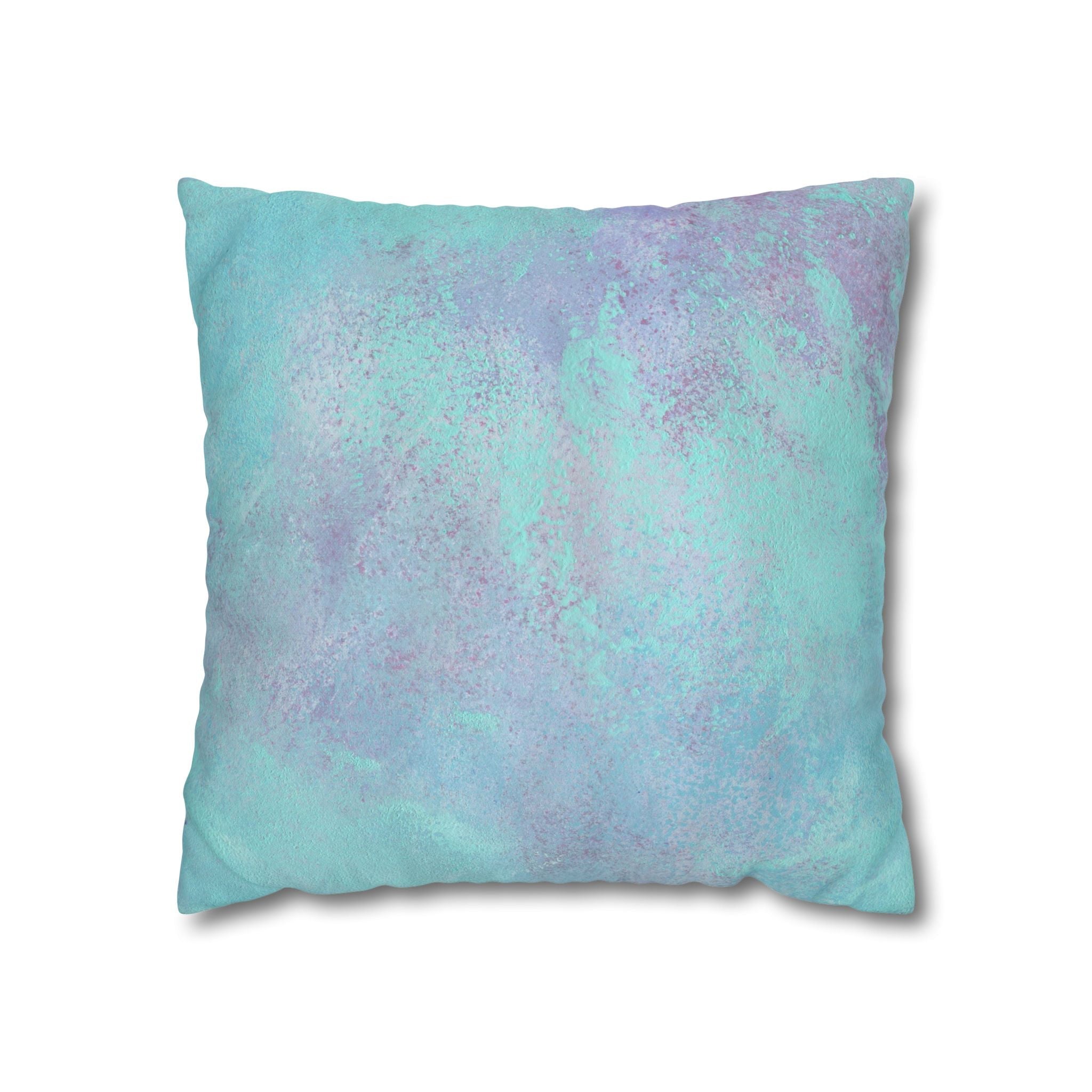 Square Poly Canvas Pillowcase | Mint Teal Turquoise, Lavender