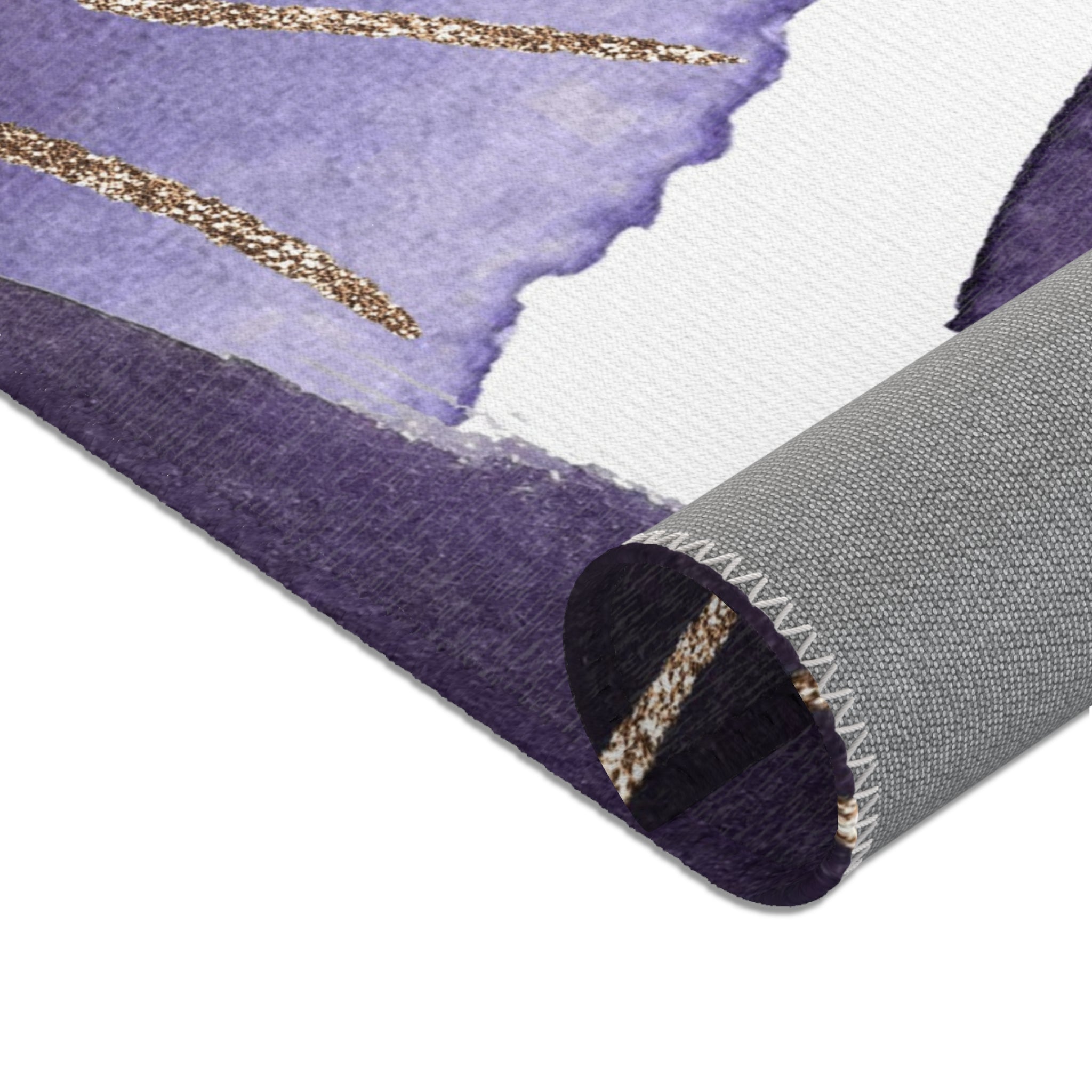 Abstract Area Rug | Watercolor Lavender Purple White