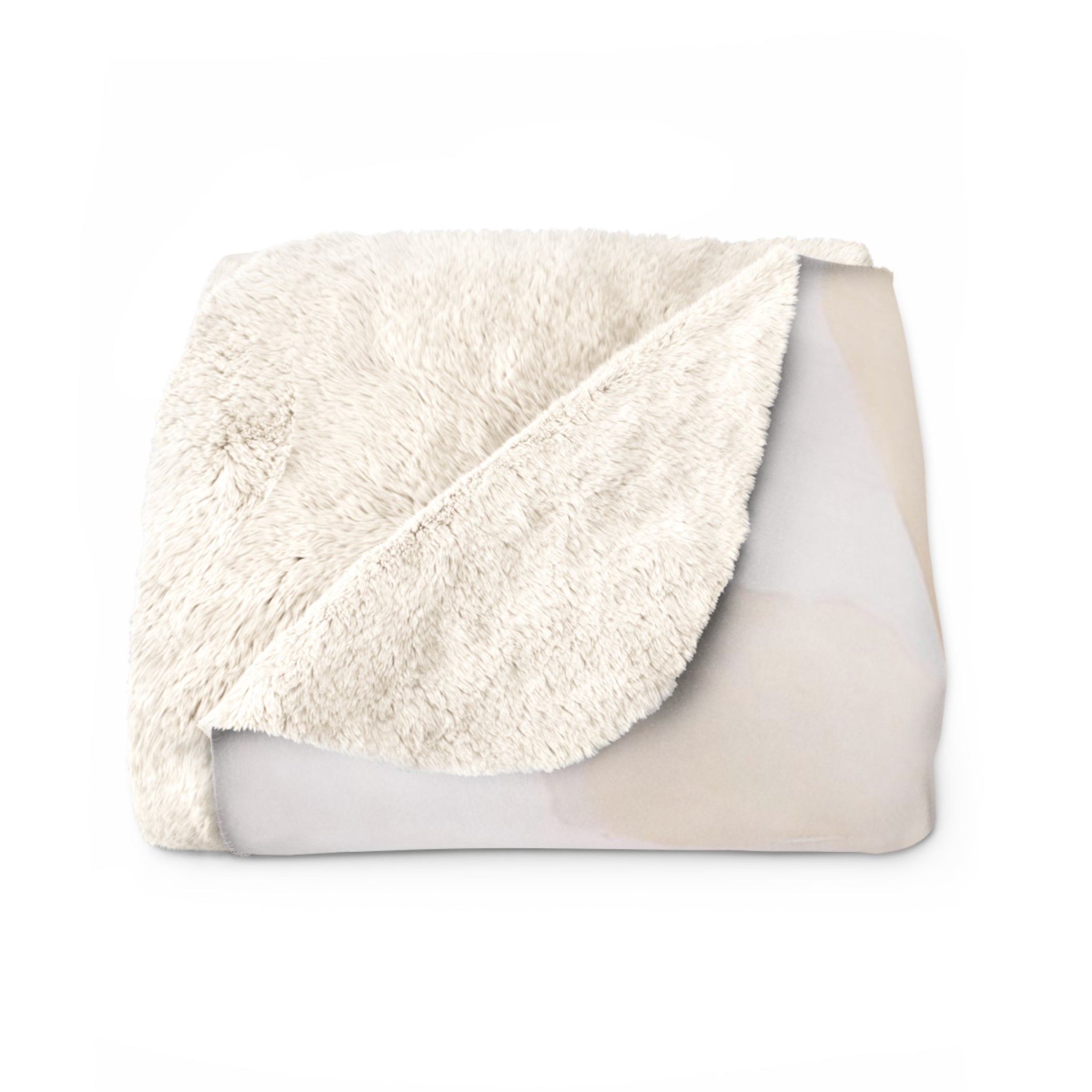 Floral Throw Blanket | White Blue, Lavender Beige