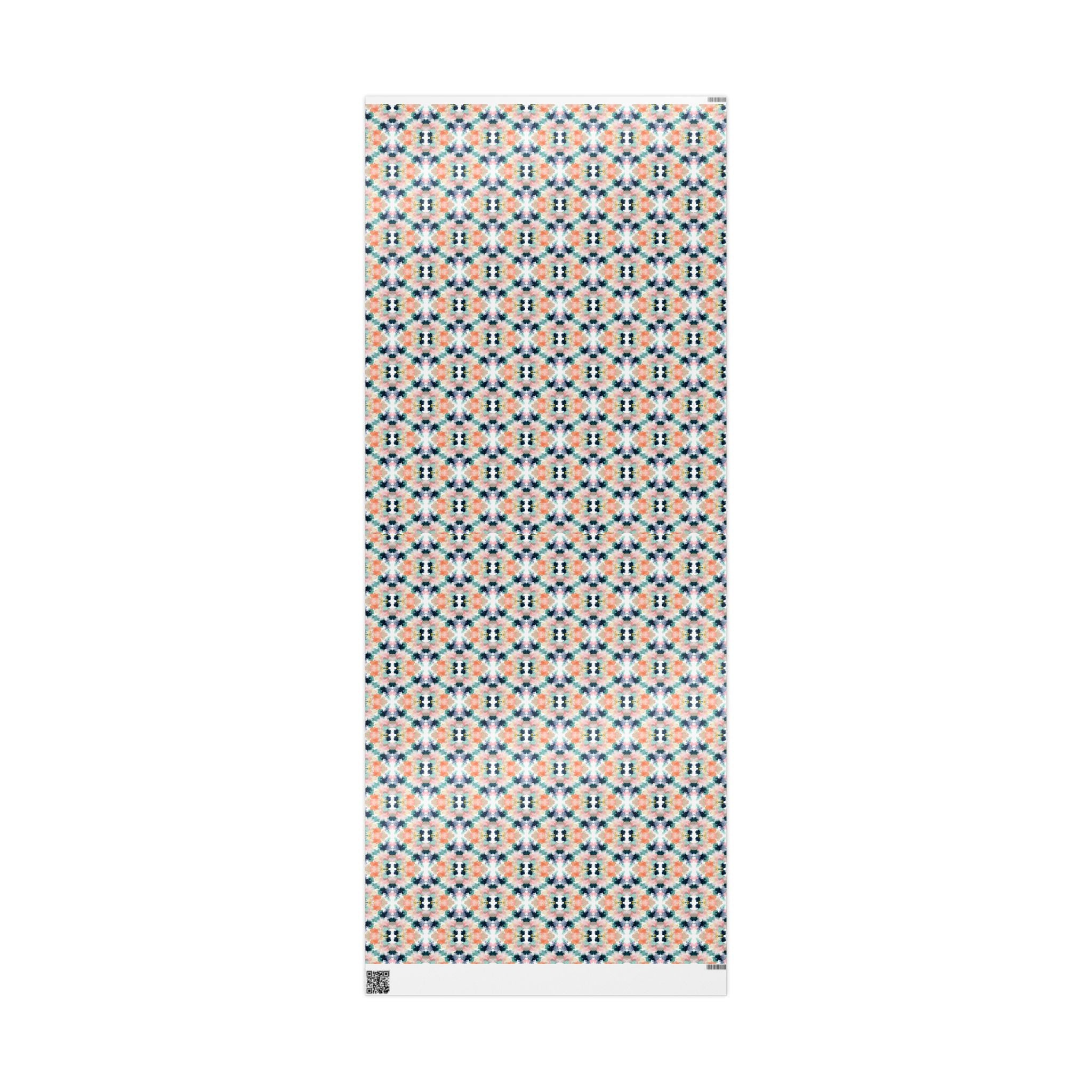 Abstract Wrapping Paper, Navy Blue, Pink Gift Wrapping for the Holidays Gifts