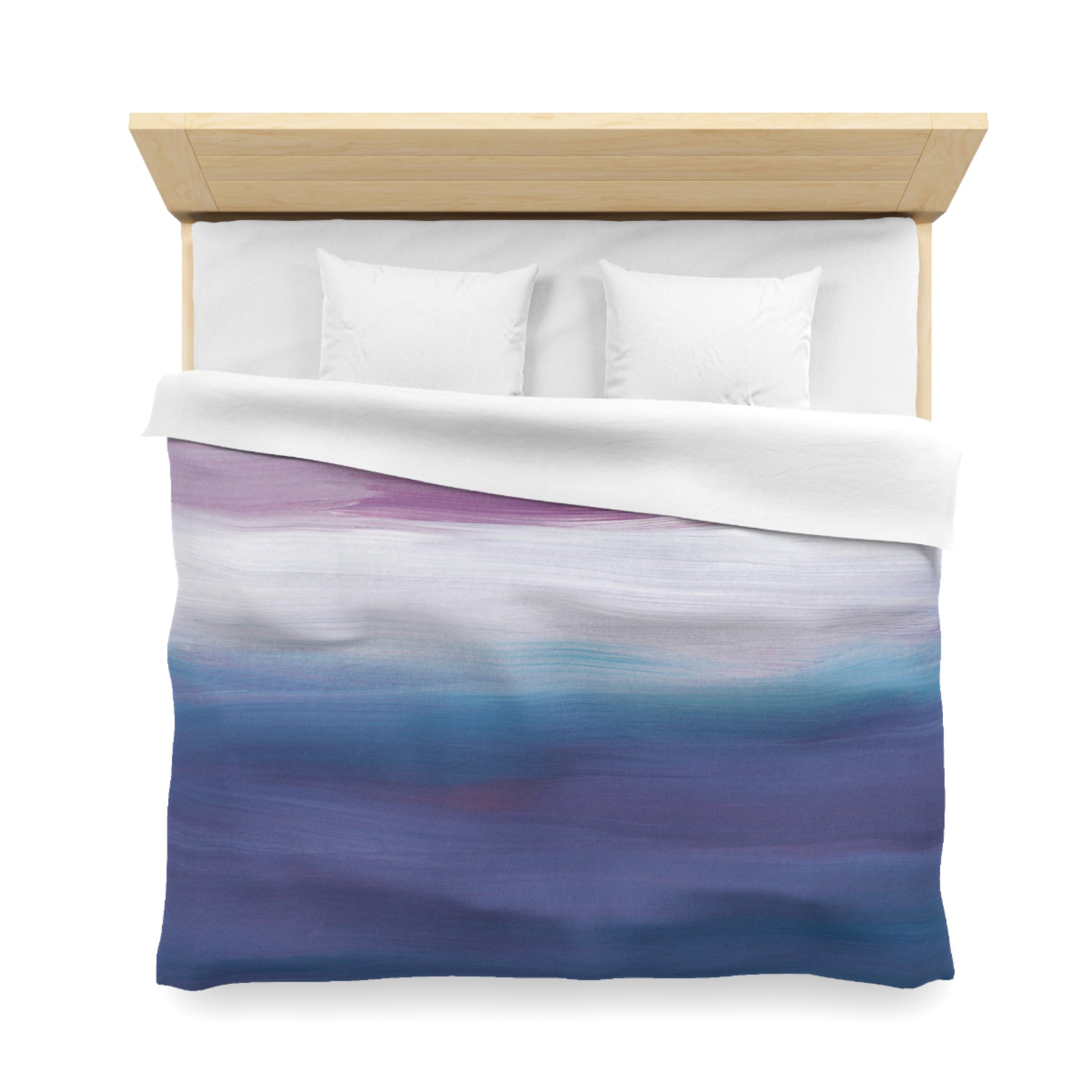 Abstract Duvet Cover | Blue White Lilac Purple Blanket