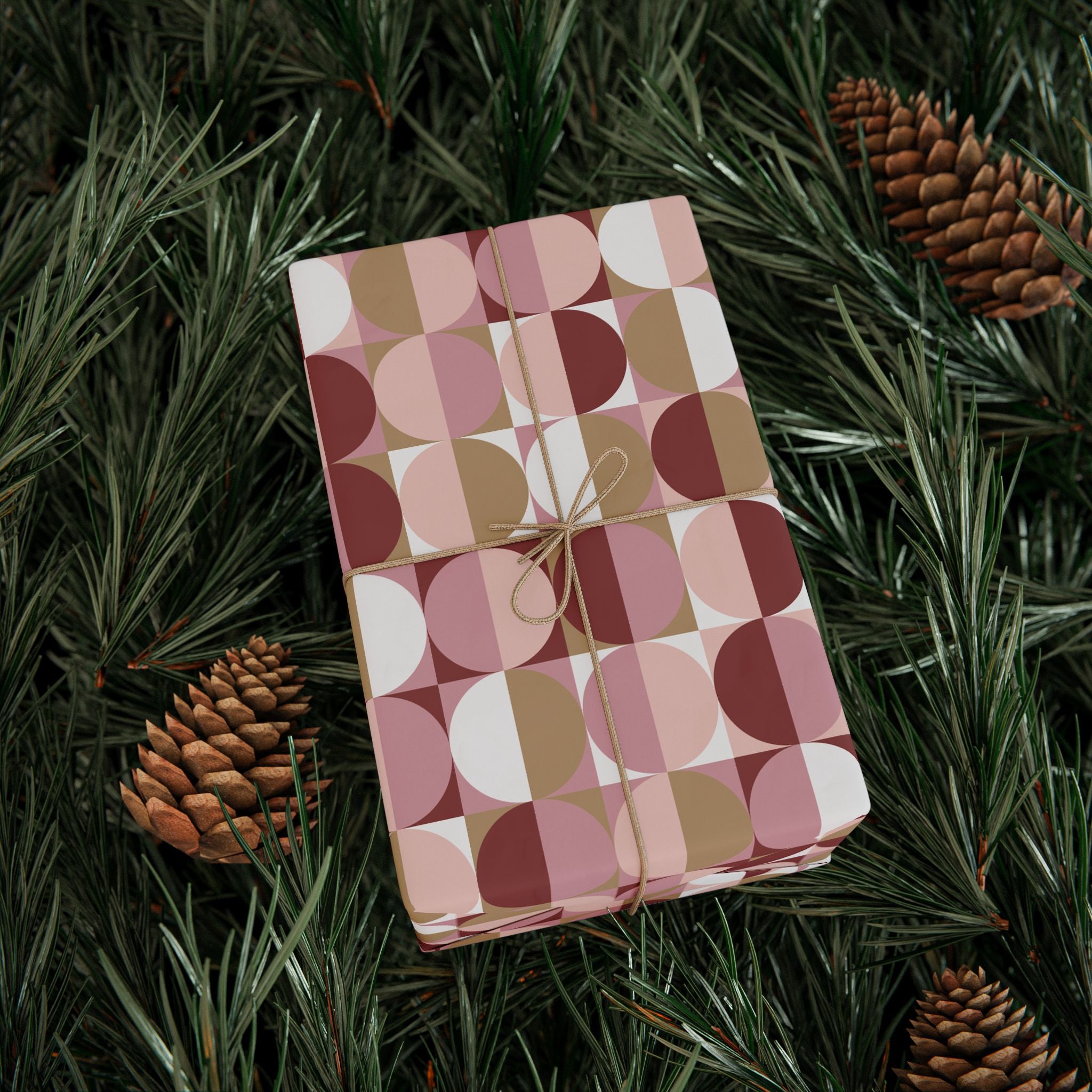 Retro Wrapping Paper, Geometric Gift Wrapping for the Holidays, Birthdays