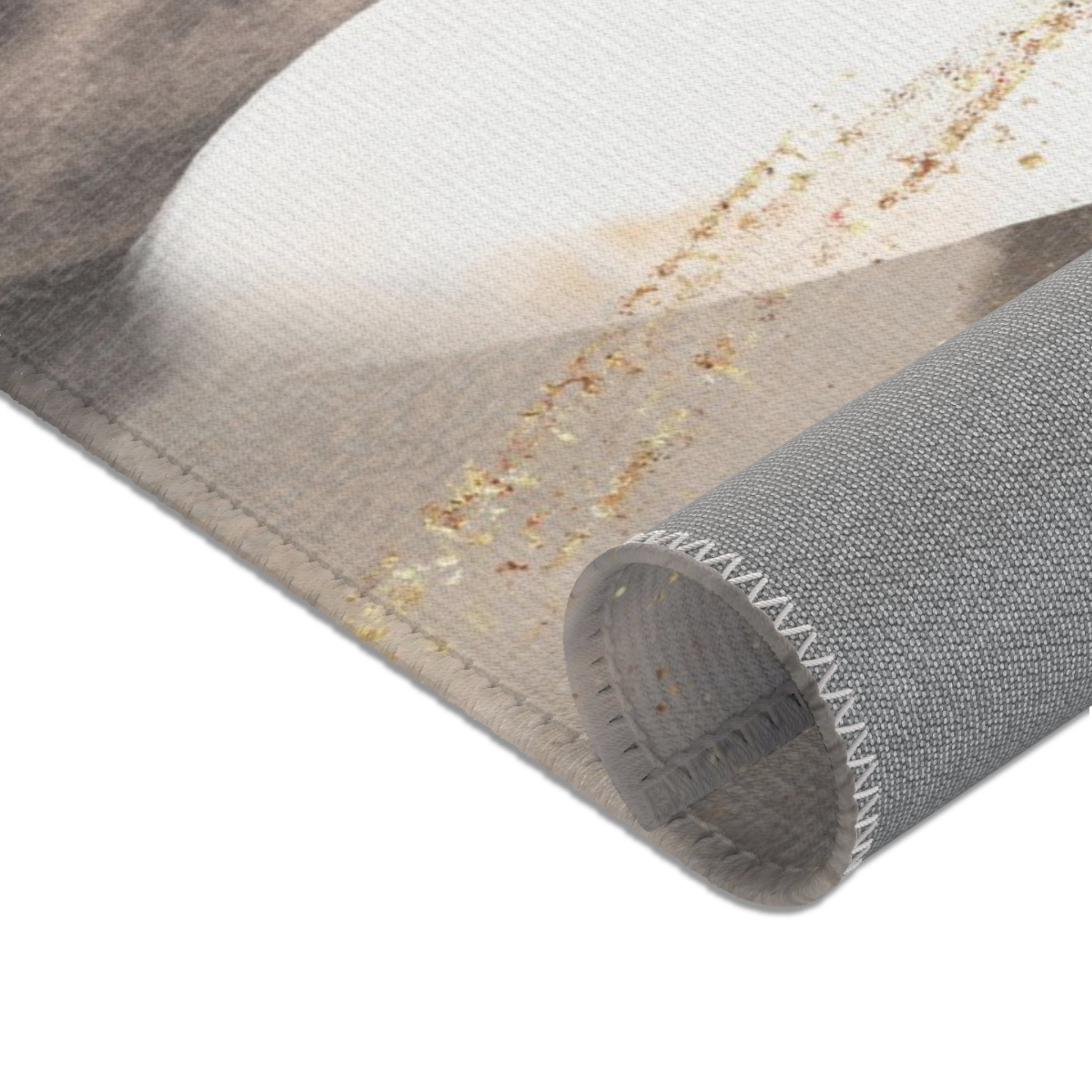 Abstract Area Rug | Taupe Beige Grey Blush