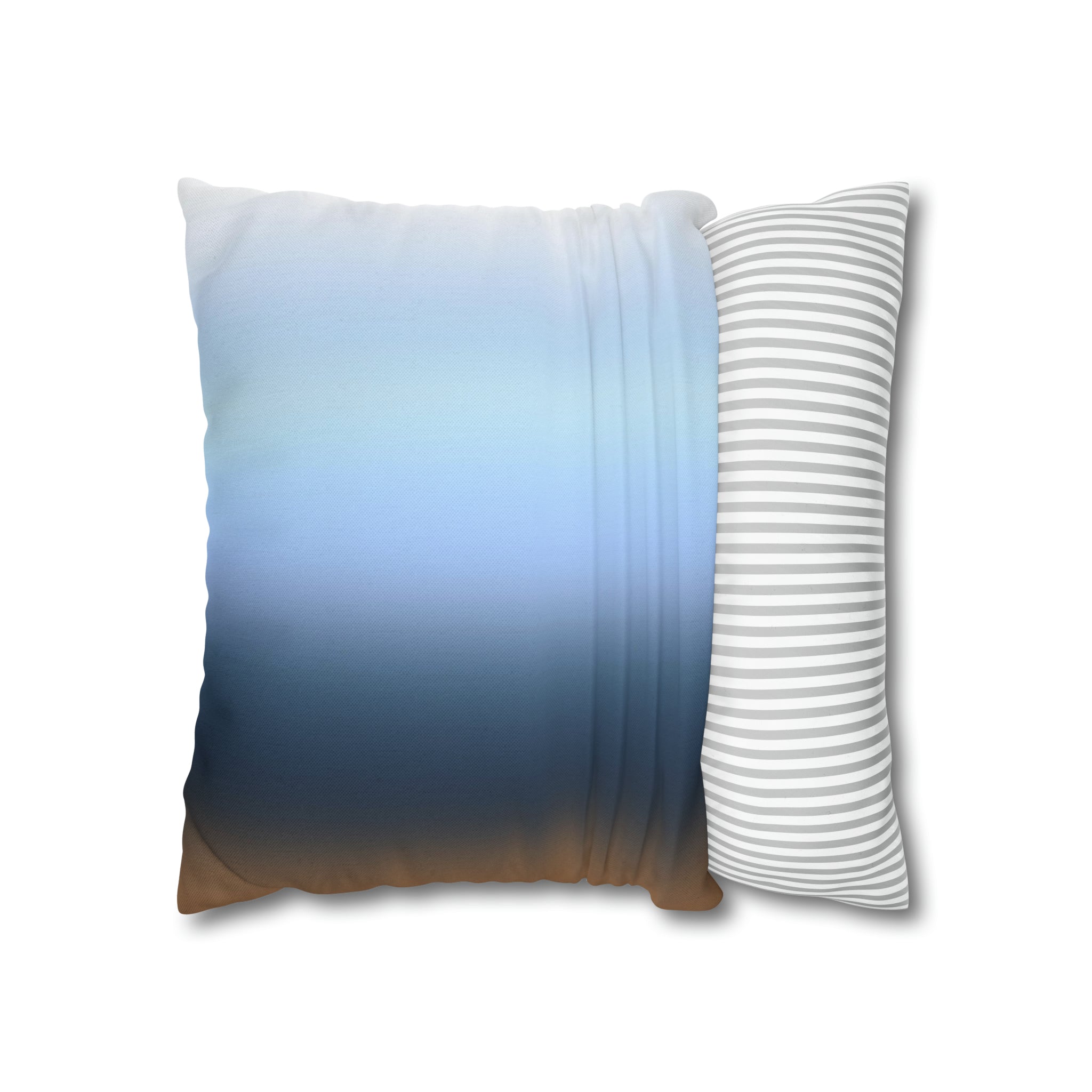 Abstract Pillow Cover | Navy Sky Blue Gradient