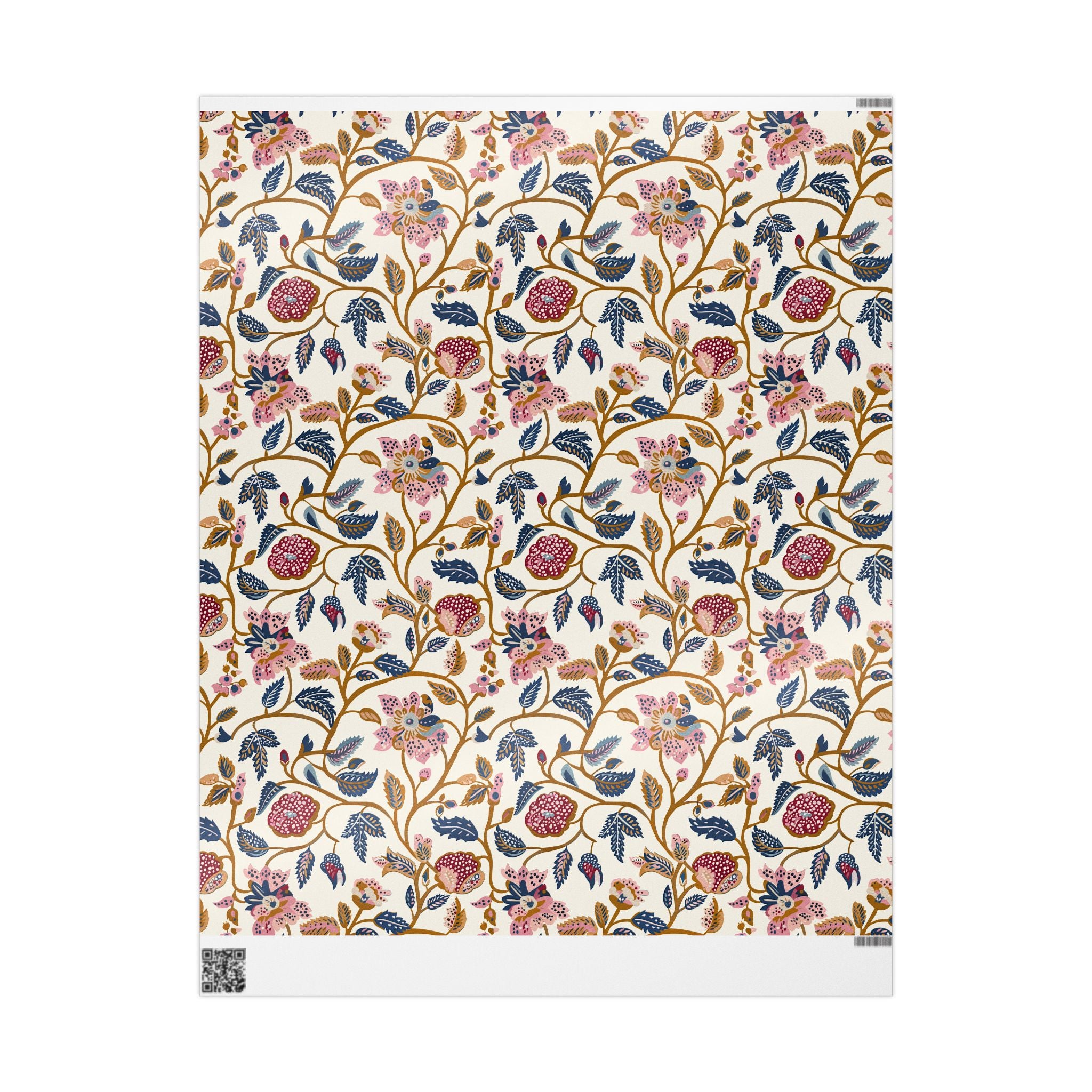 Gift Wrapping Paper | Colorful Indian Chintz Floral Wrap for the Holidays, Birthdays