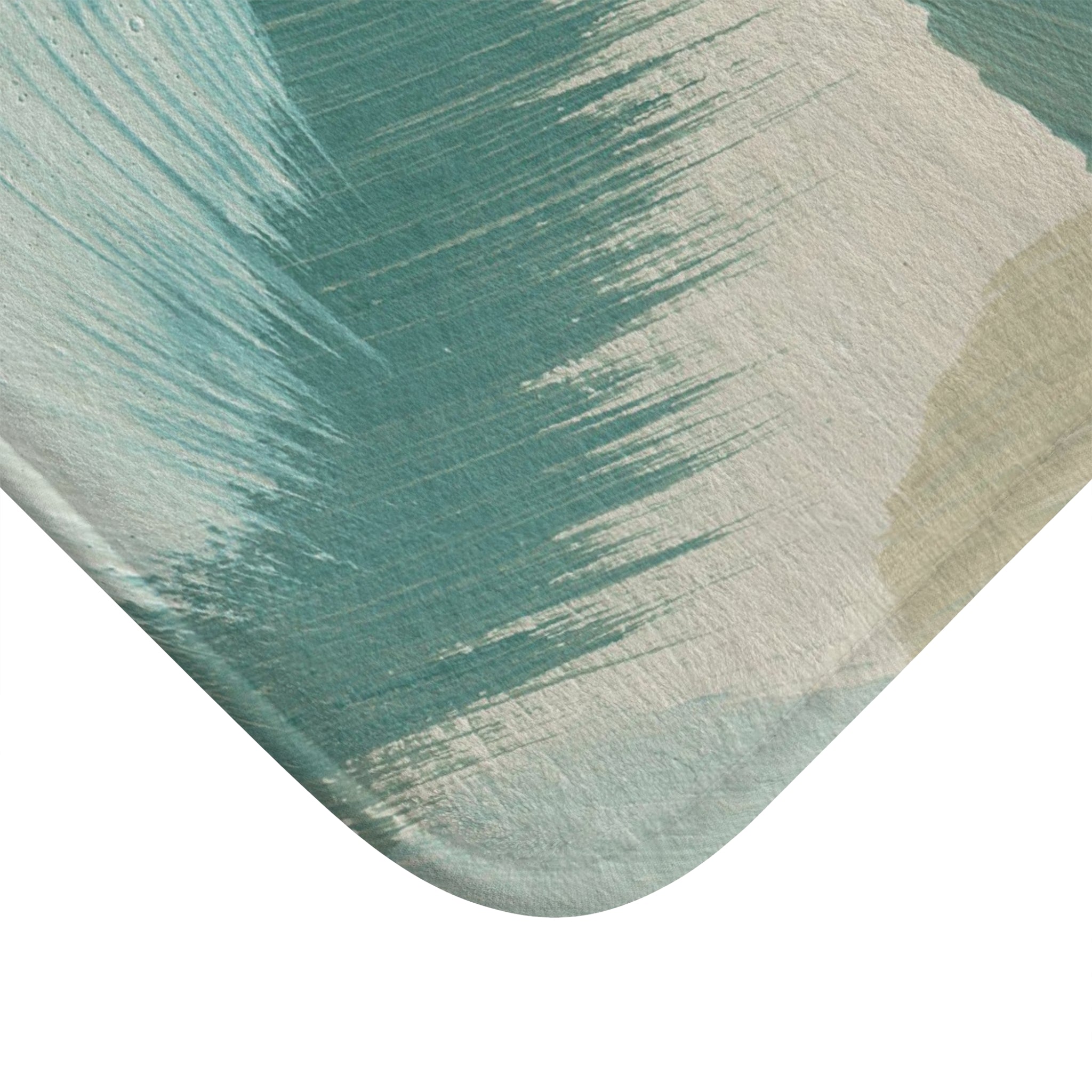 Abstract Bath Mat, Kitchen Mat | Sage Green, Beige Mat